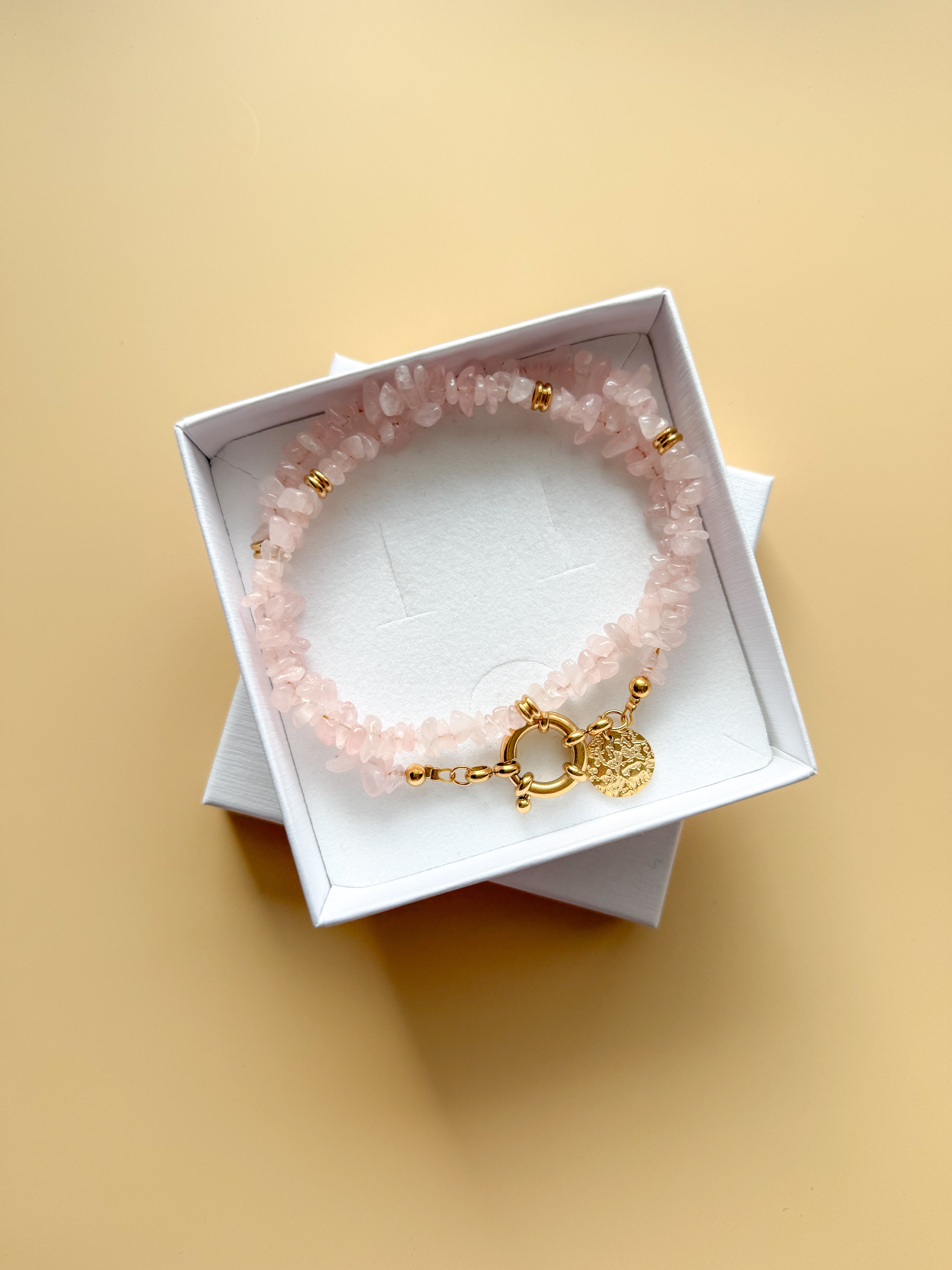 NADÈGE Necklace - Rose Quartz