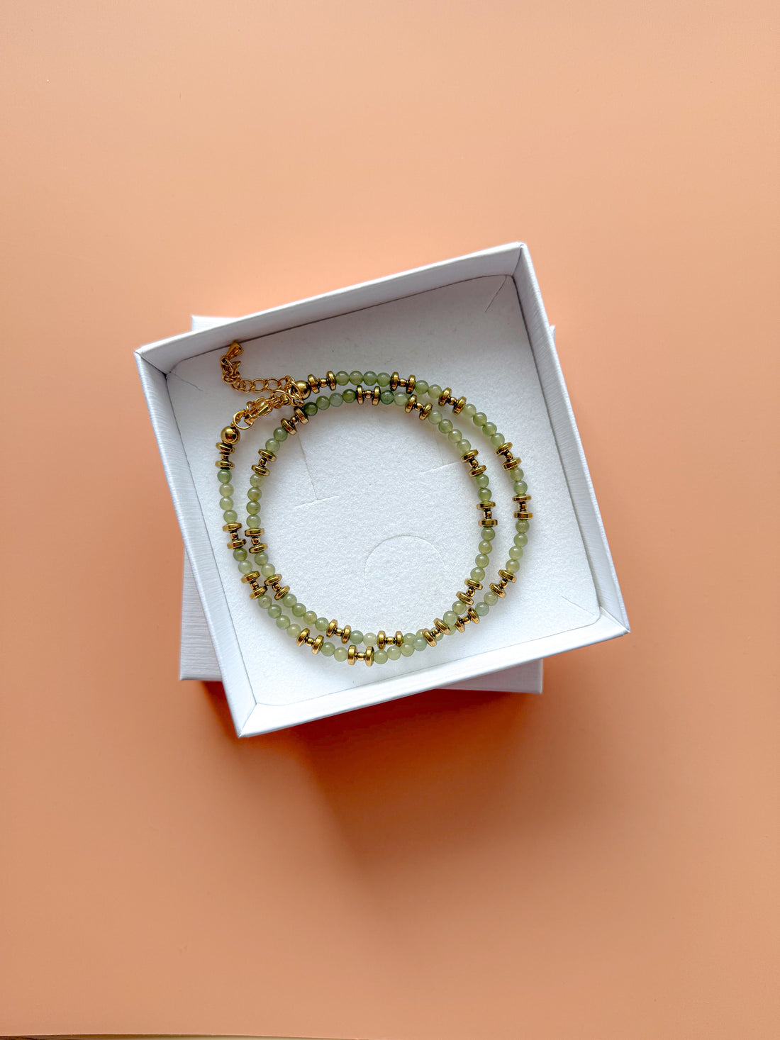 Collier PIERRETTE Jade Néphrite - Stabilisation des émotions, sécurité intérieure