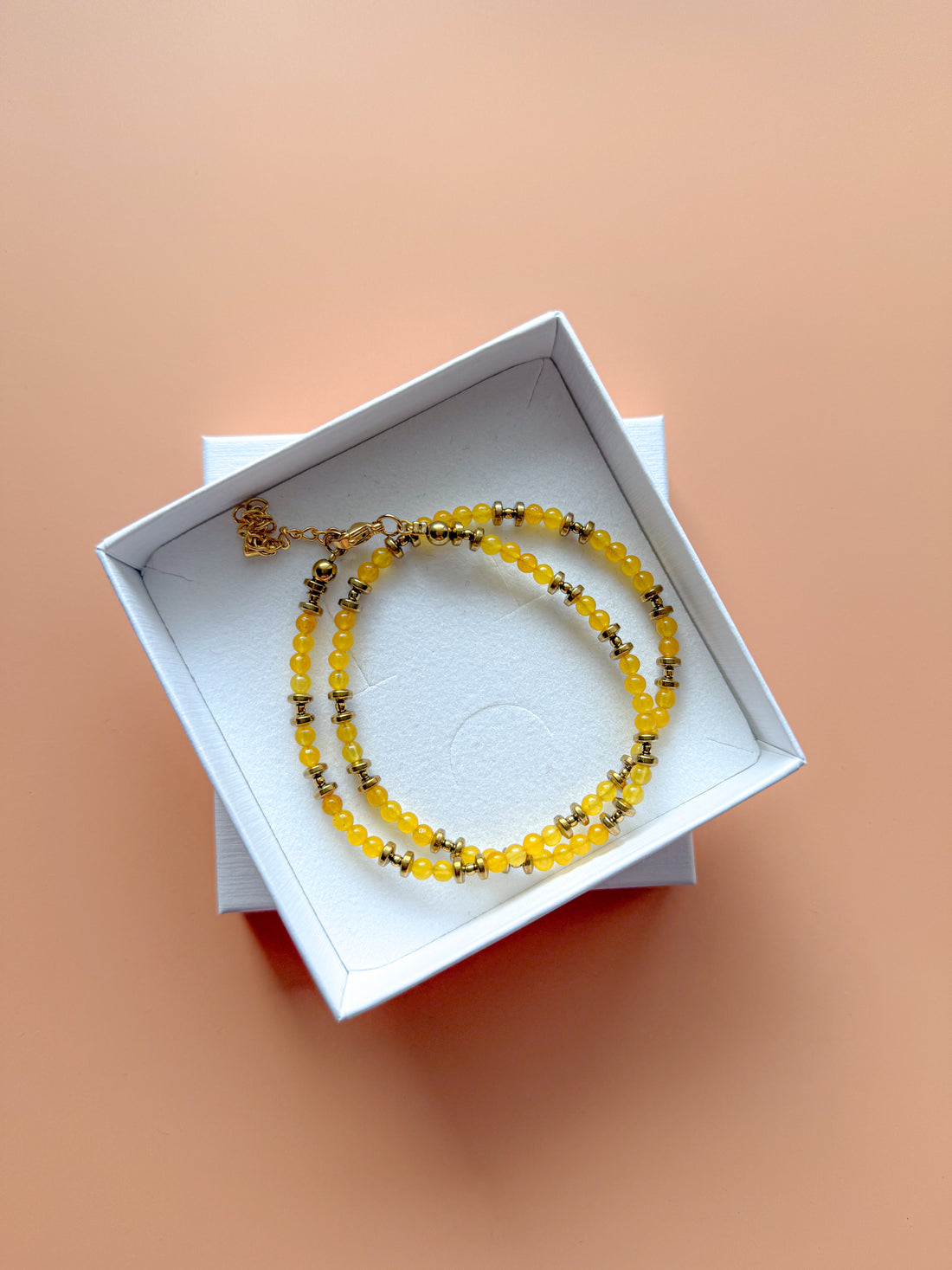 Collier PIERRETTE Jade jaune - Abondance, confiance en soi, stabilité émotionnelle