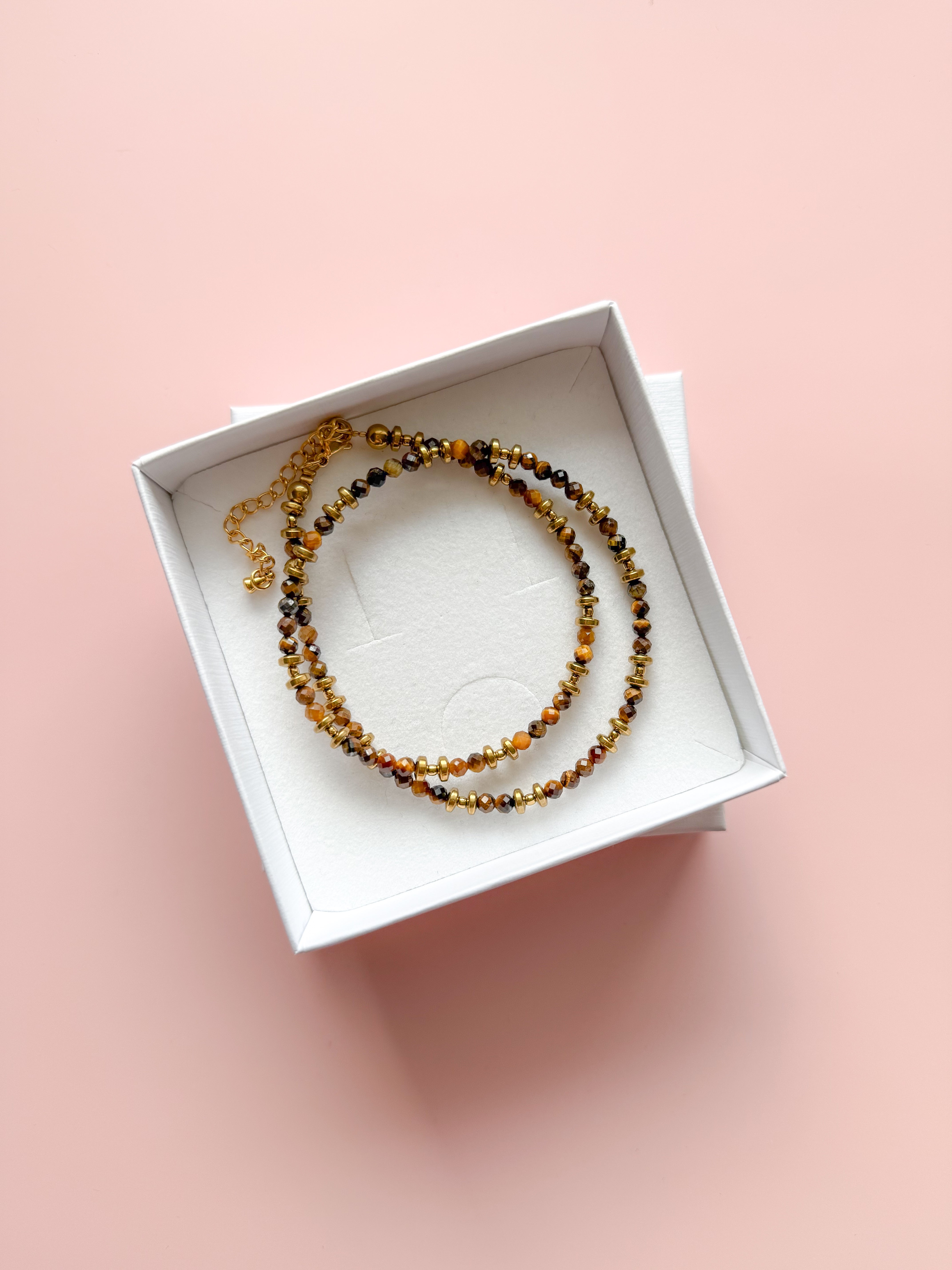 Collier PIERRETTE Oeil de Tigre - Protection, force intérieure, confiance en soi