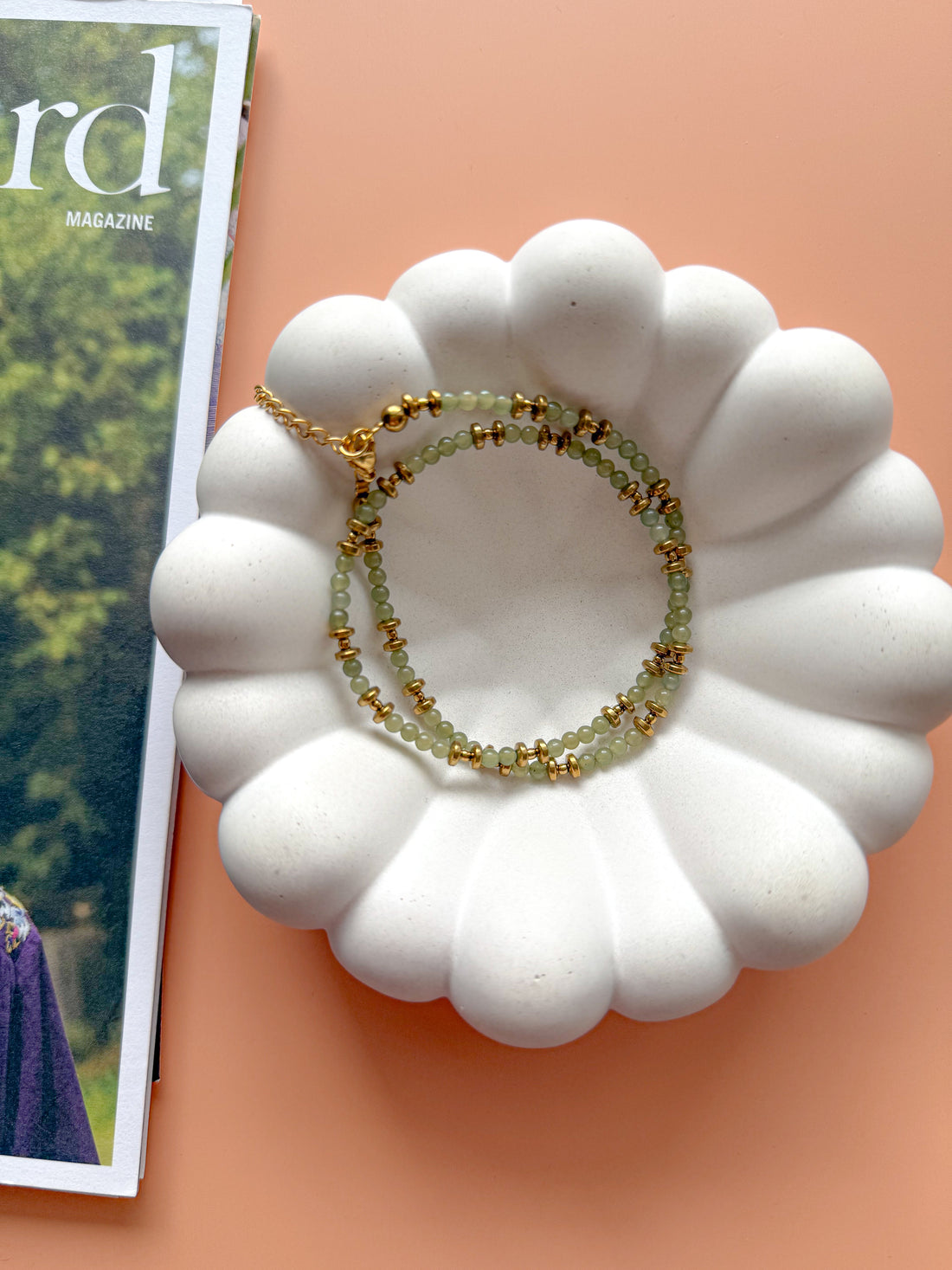 Collier PIERRETTE Jade Néphrite - Stabilisation des émotions, sécurité intérieure