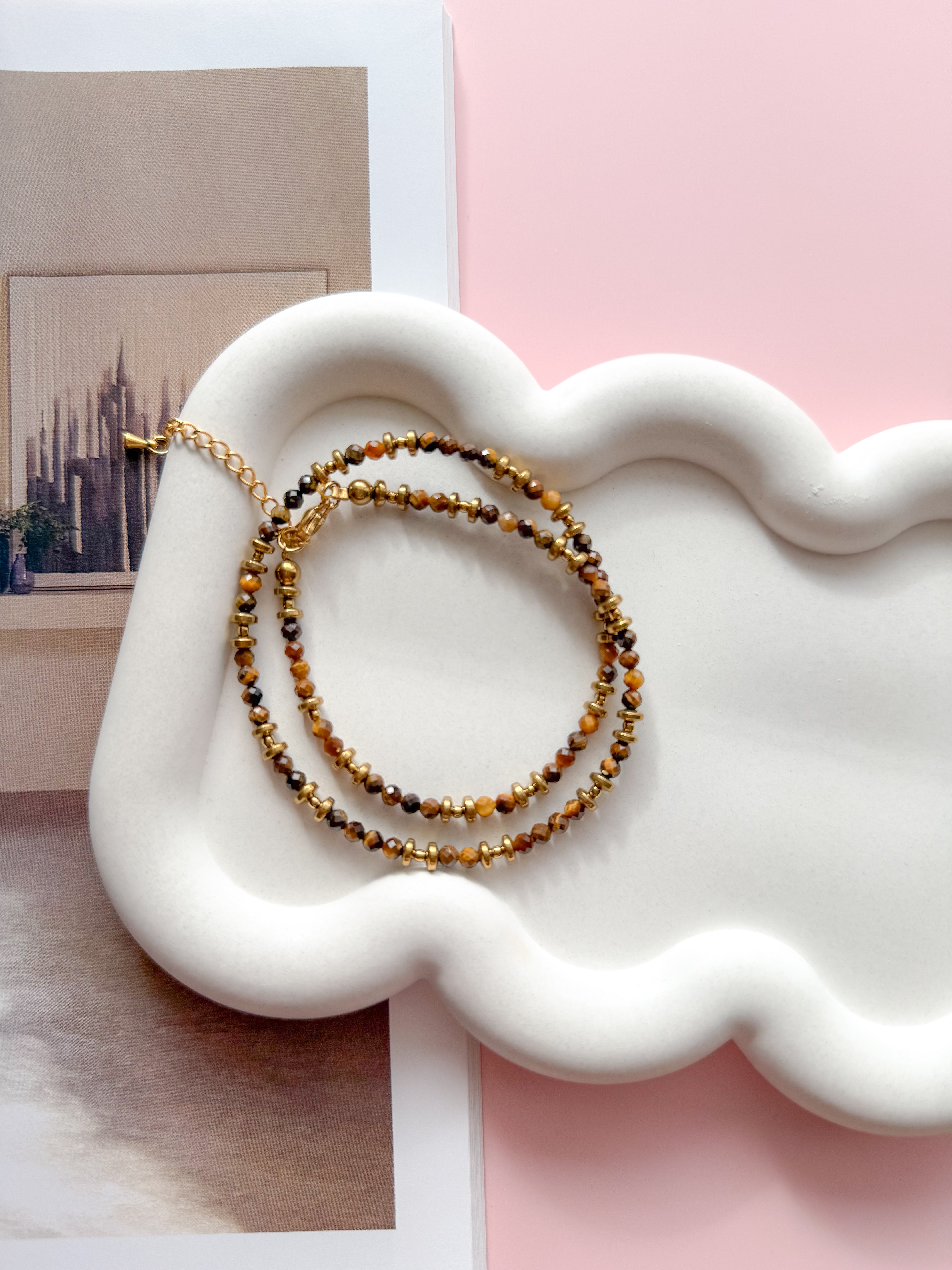 Collier PIERRETTE Oeil de Tigre - Protection, force intérieure, confiance en soi