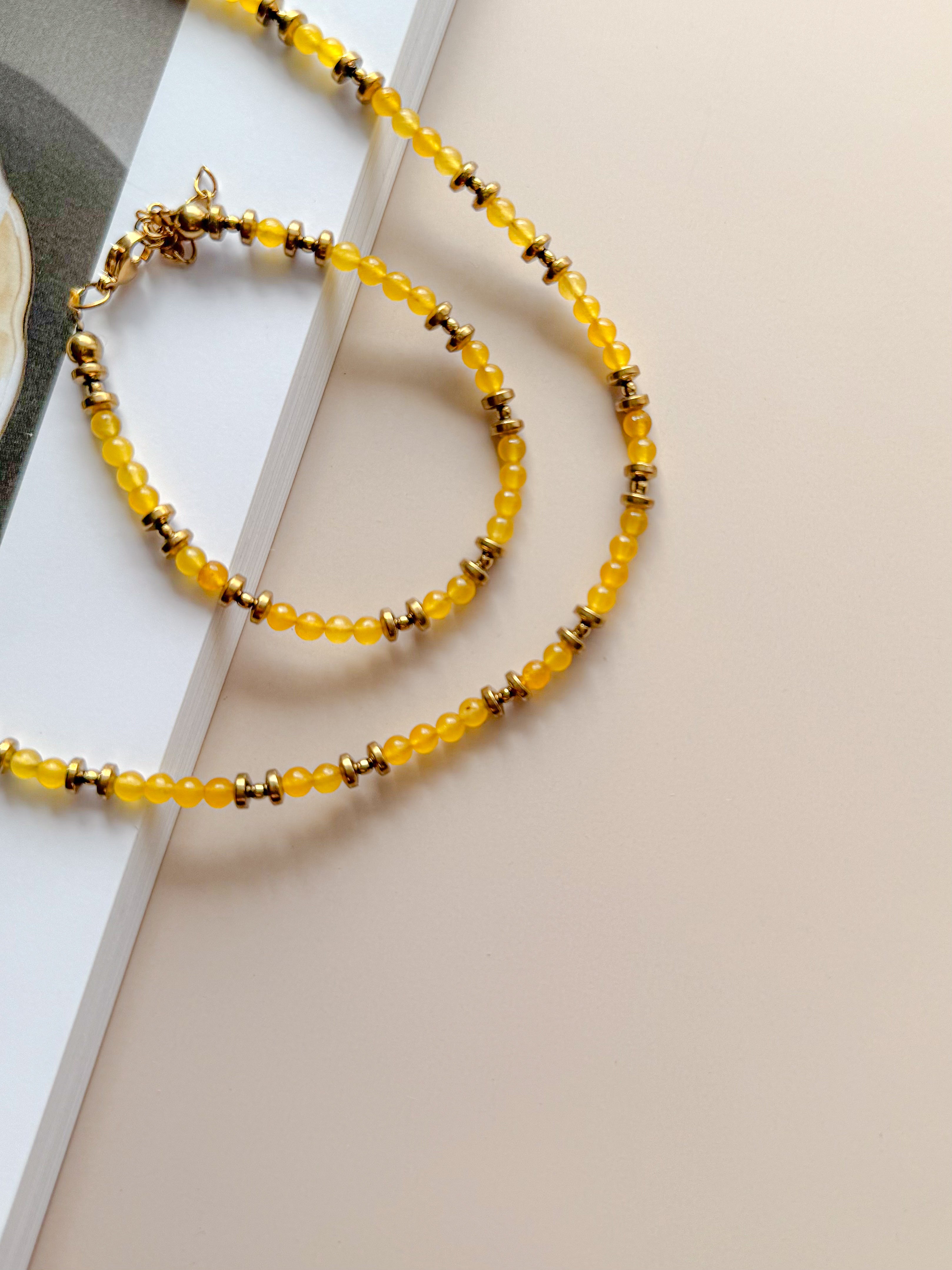 Bracelet PIERRETTE Jade jaune - Abondance, confiance en soi, stabilité émotionnelle