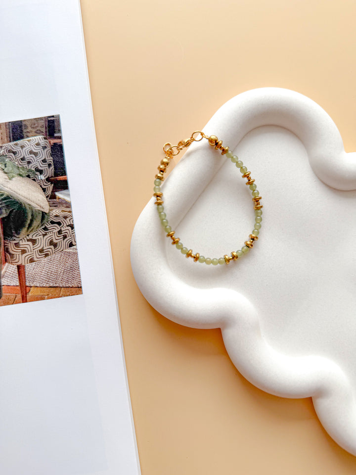 Bracelet PIERRETTE Jade Néphrite - Stabilisation des émotions, sécurité intérieure