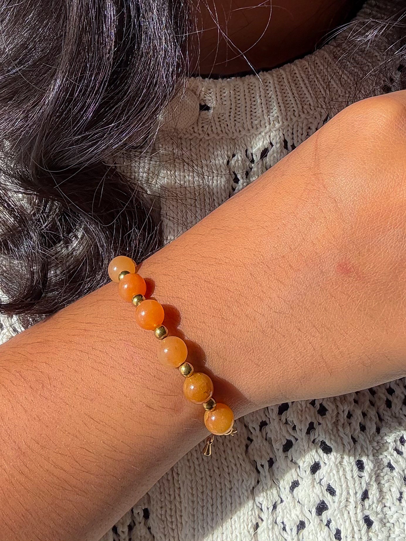 Bracelet DENISE Quartz orange - Énergie positive, motivation & confiance en soi