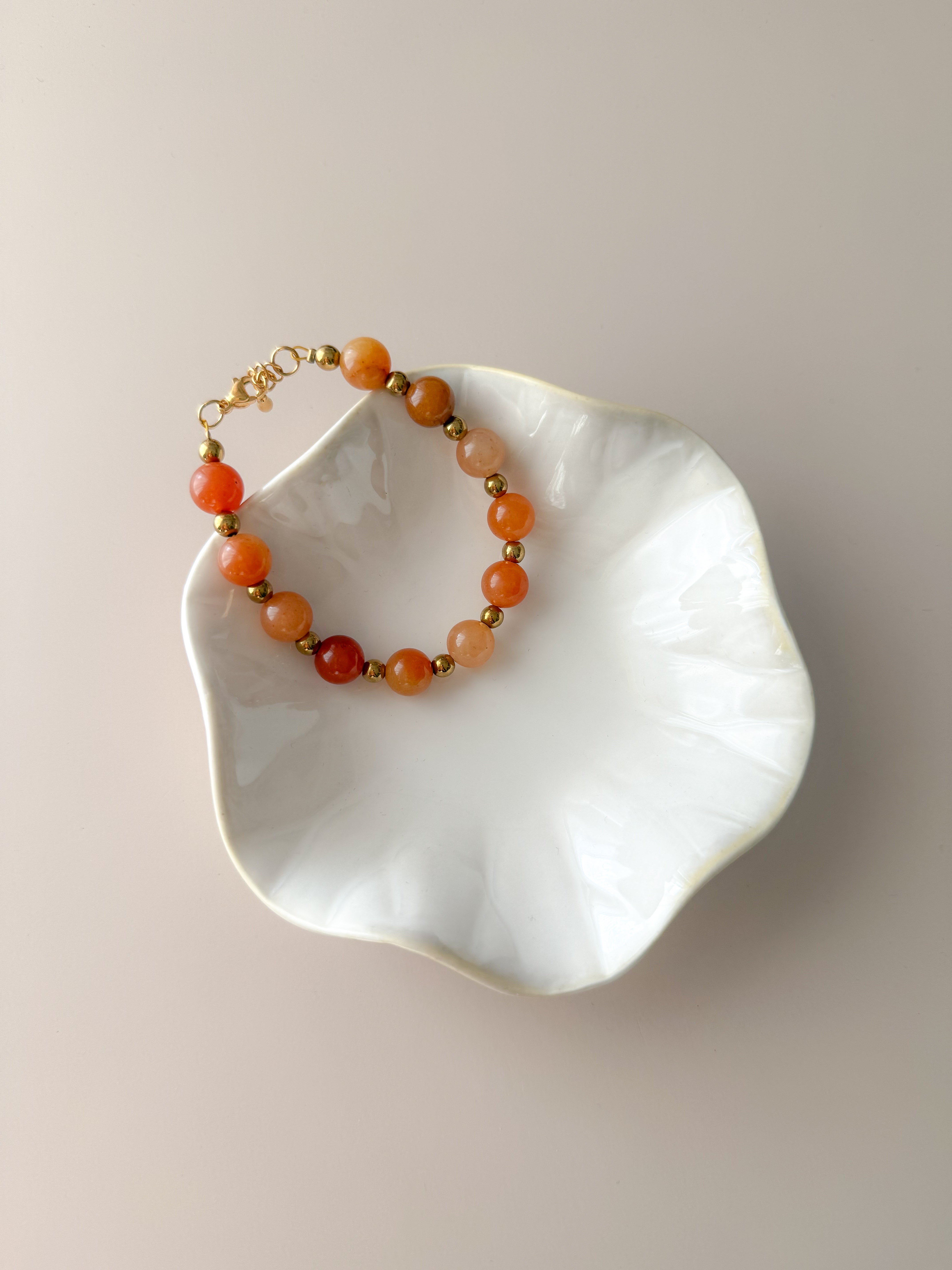 Bracelet DENISE Quartz orange - Énergie positive, motivation & confiance en soi