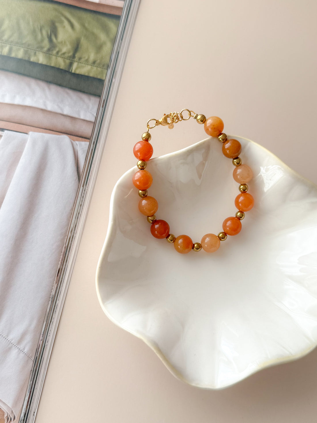 Bracelet DENISE Quartz orange - Énergie positive, motivation & confiance en soi