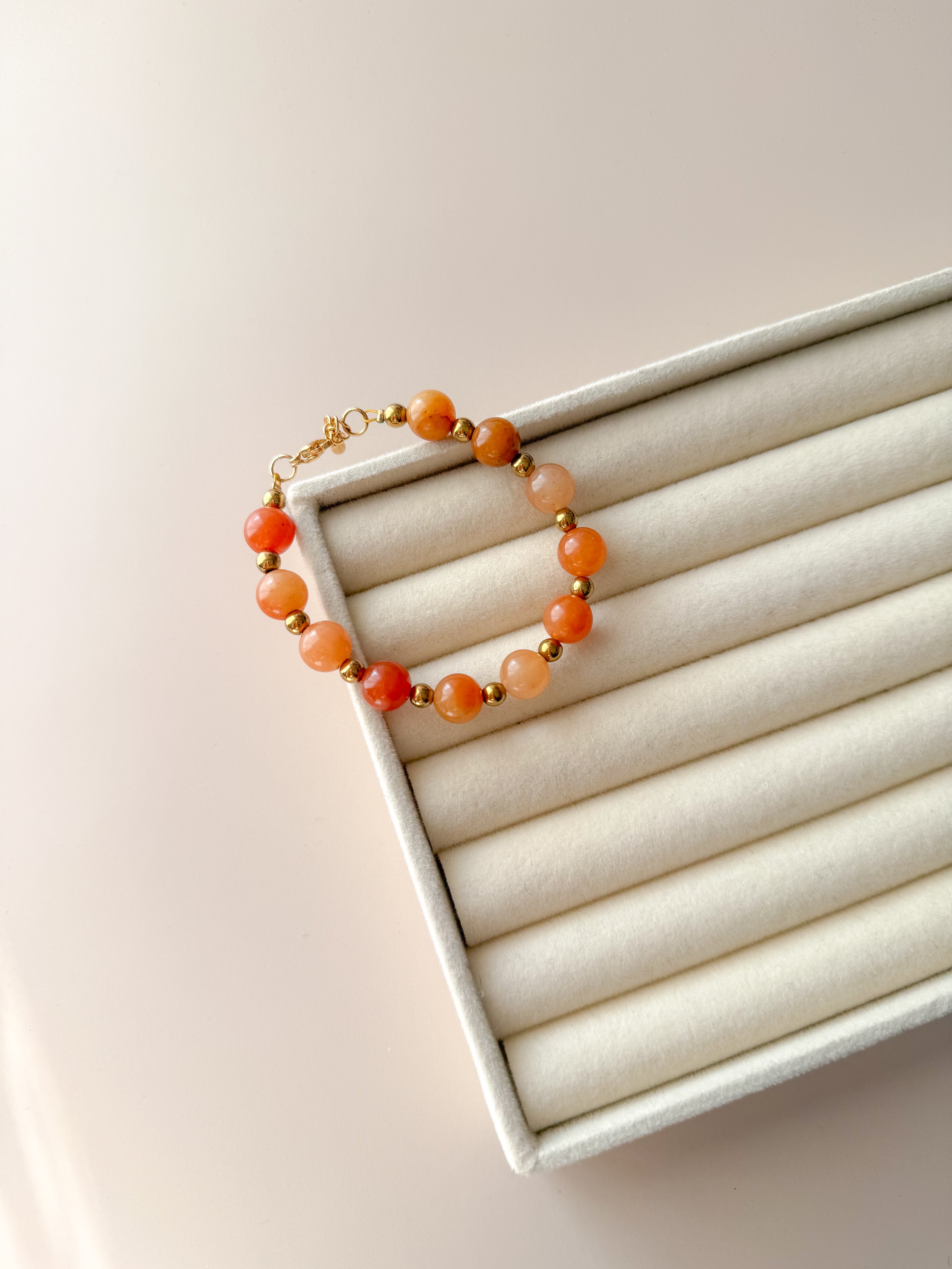 Bracelet DENISE Quartz orange - Énergie positive, motivation & confiance en soi