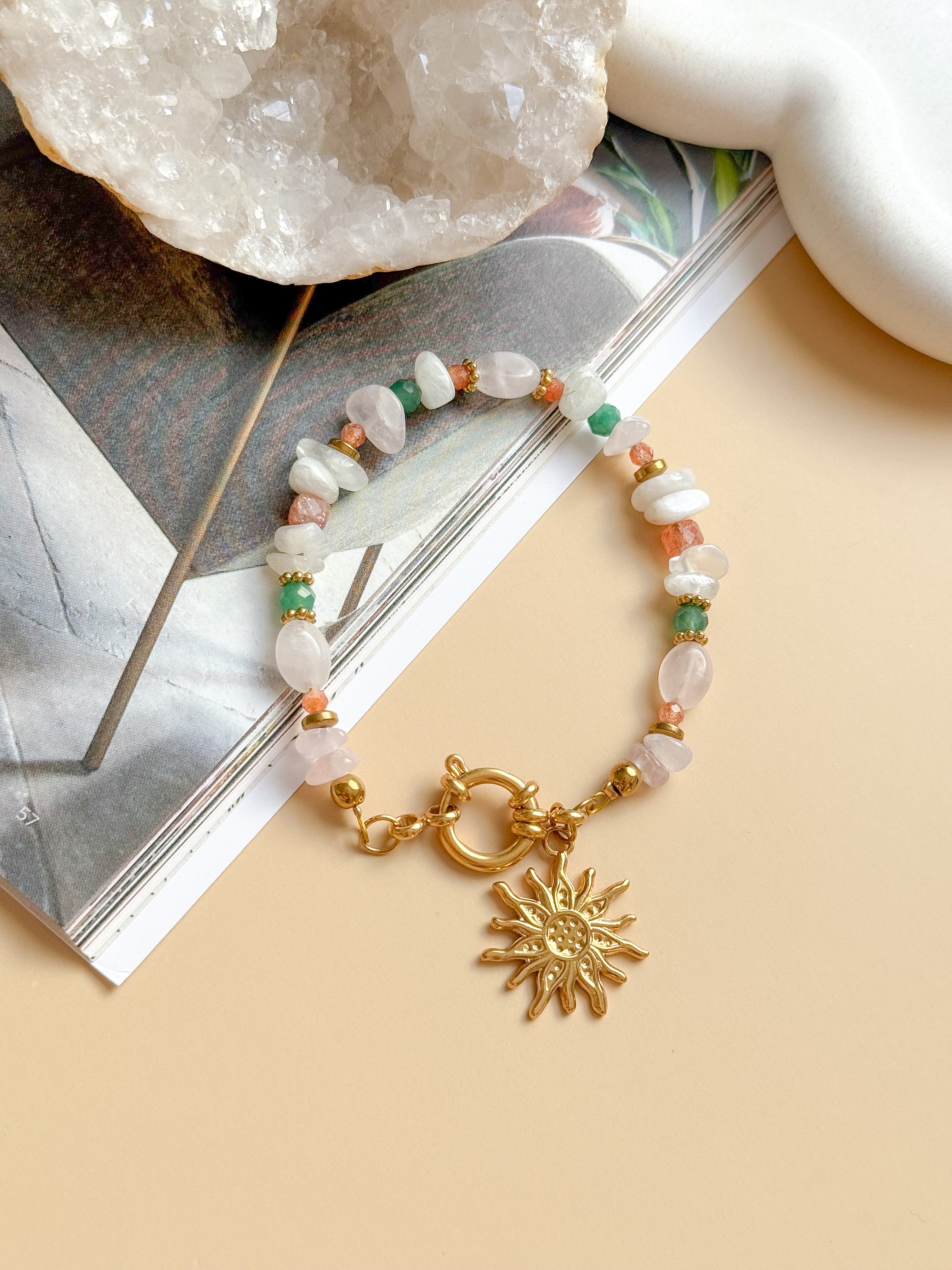 Bracelet NADÈGE personnalisable - Pierres multiples