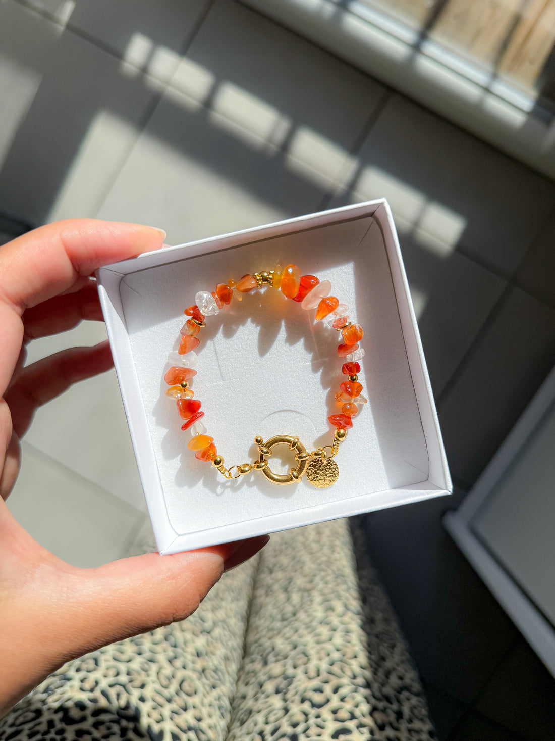 Bracelet NADÈGE Cornaline - Passage à l'action, confiance en soi, sécurité intérieure