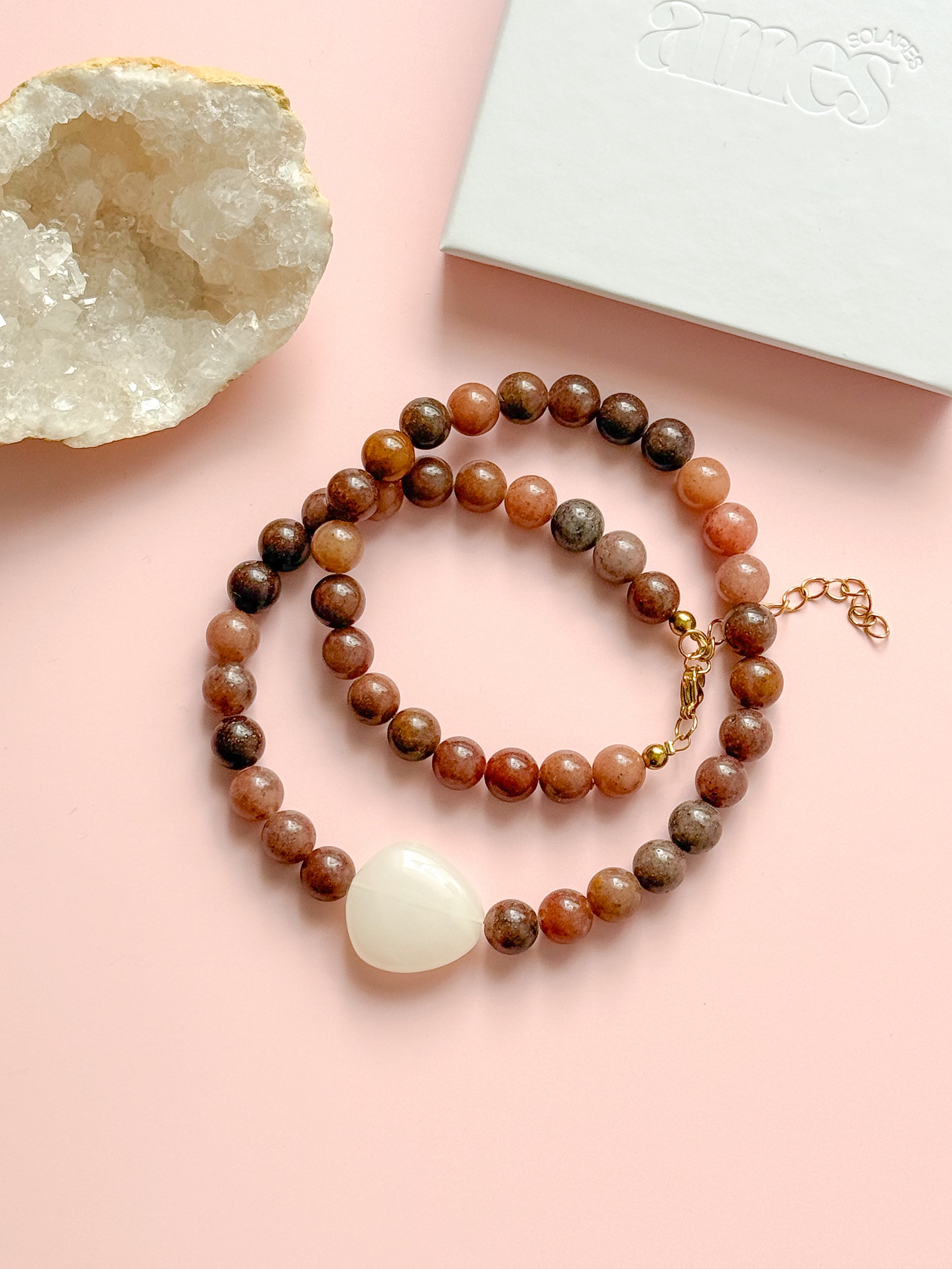 Collier MAGALI Pierre de Soleil : Joie, énergie positive, confiance en soi