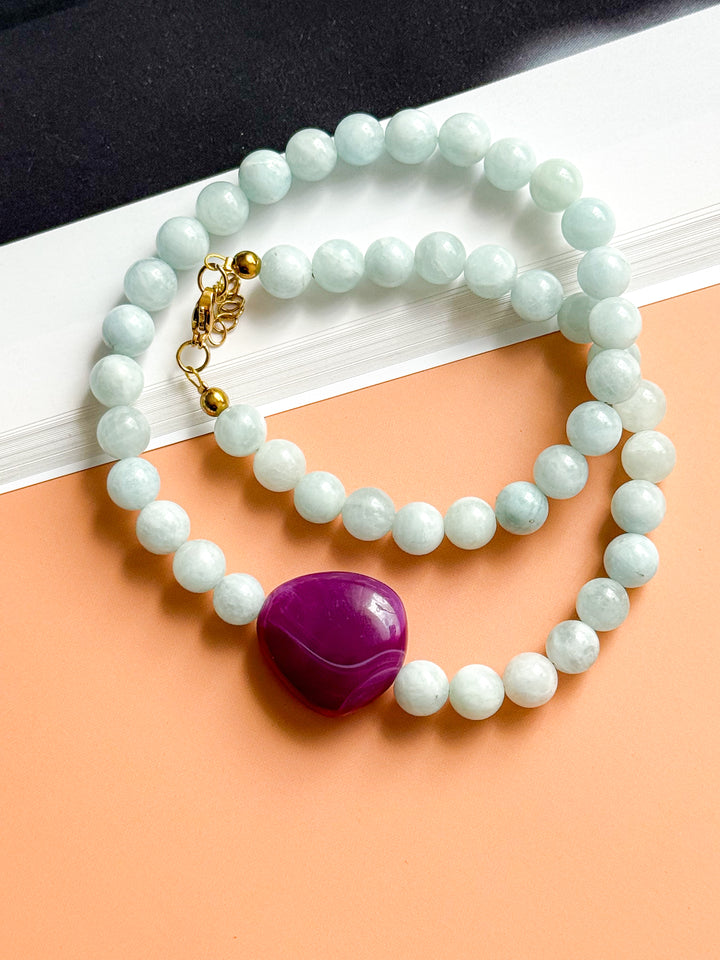 Collier MAGALI Aigue-Marine : Apaisement, clarté, communication