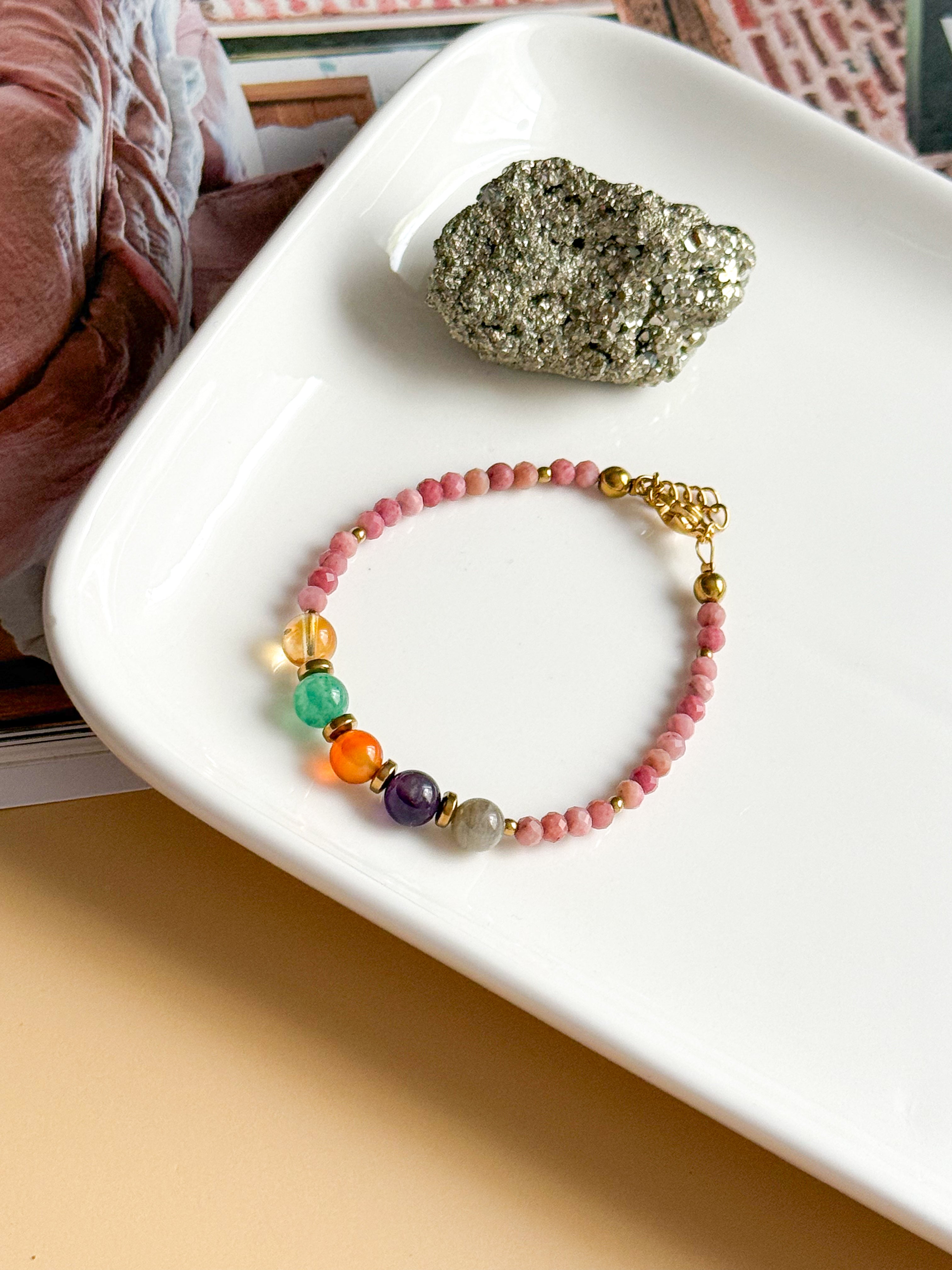 Bracelet AMANDINE - Base Rhodonite