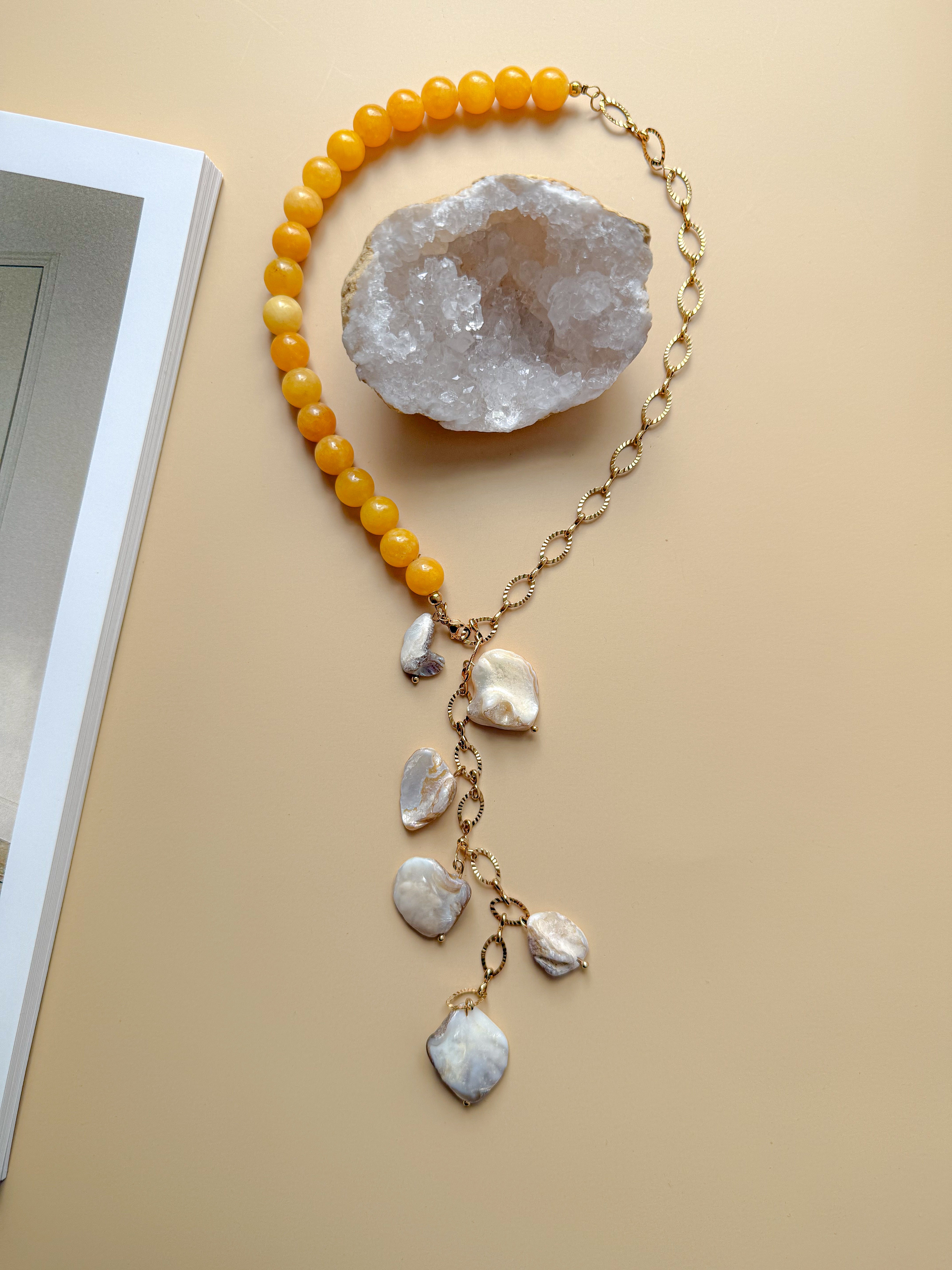 Collier ÉLÉNA jaune - Estime de soi, stabilité émotionnelle et positivité