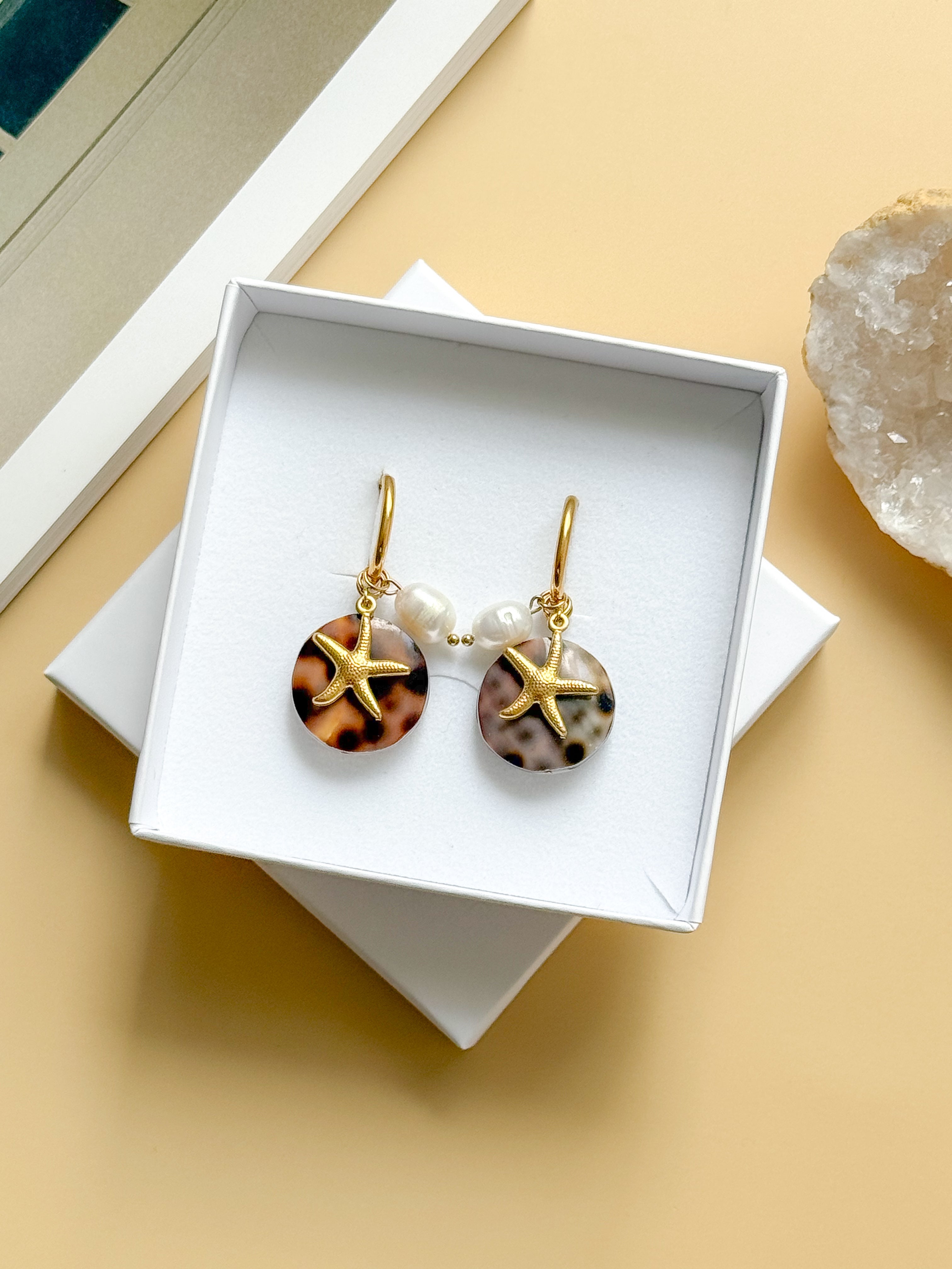 Boucles interchangeables NOÉMIE étoiles de mer - Féminité, douceur, équilibre