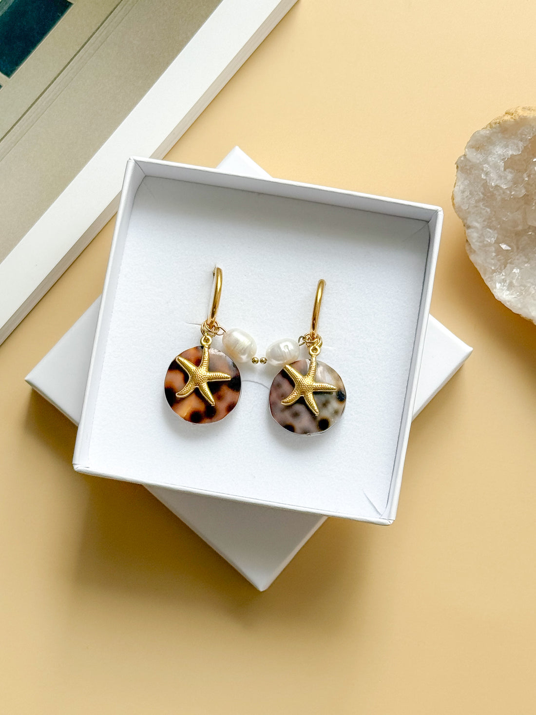 Boucles interchangeables NOÉMIE étoiles de mer - Féminité, douceur, équilibre