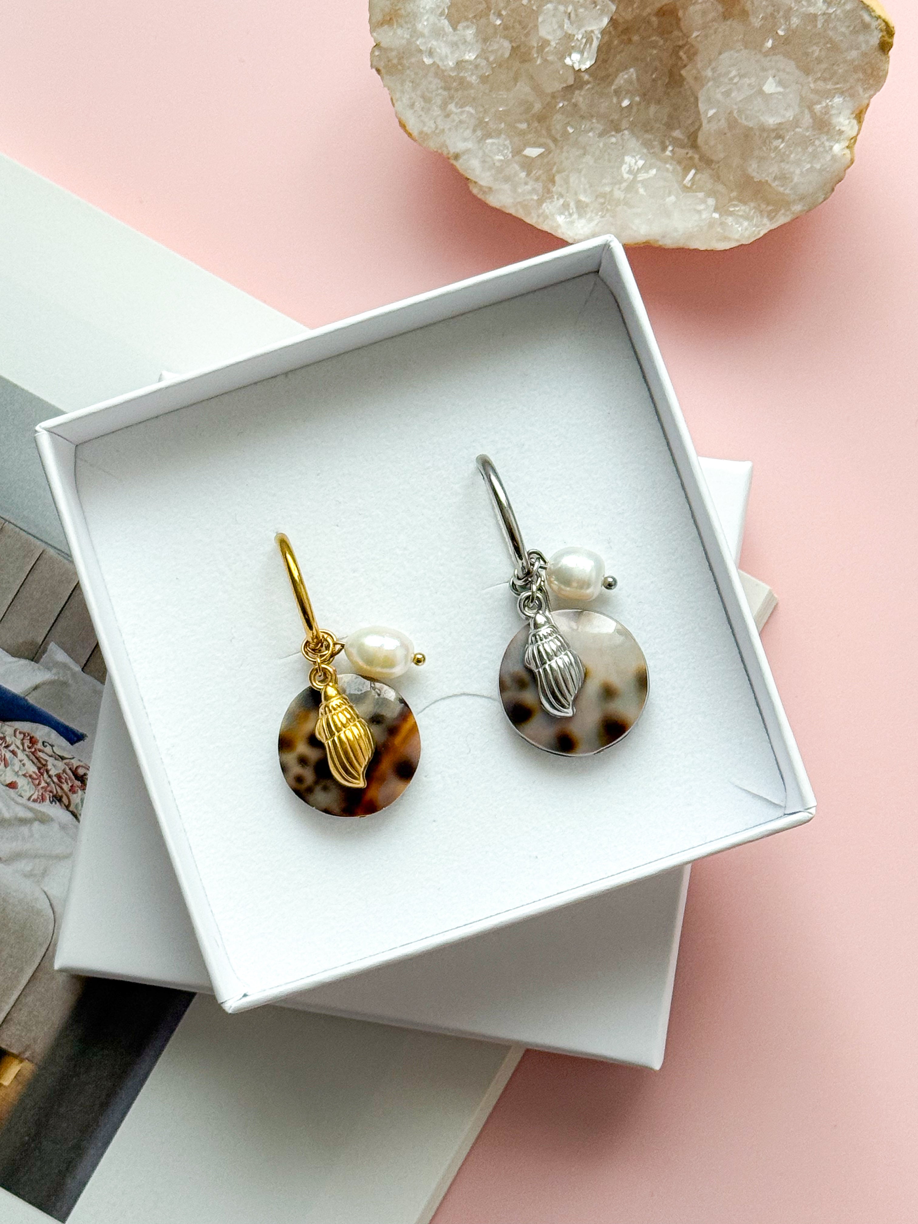 Boucles interchangeables NOÉMIE coquillages - Féminité, douceur, équilibre