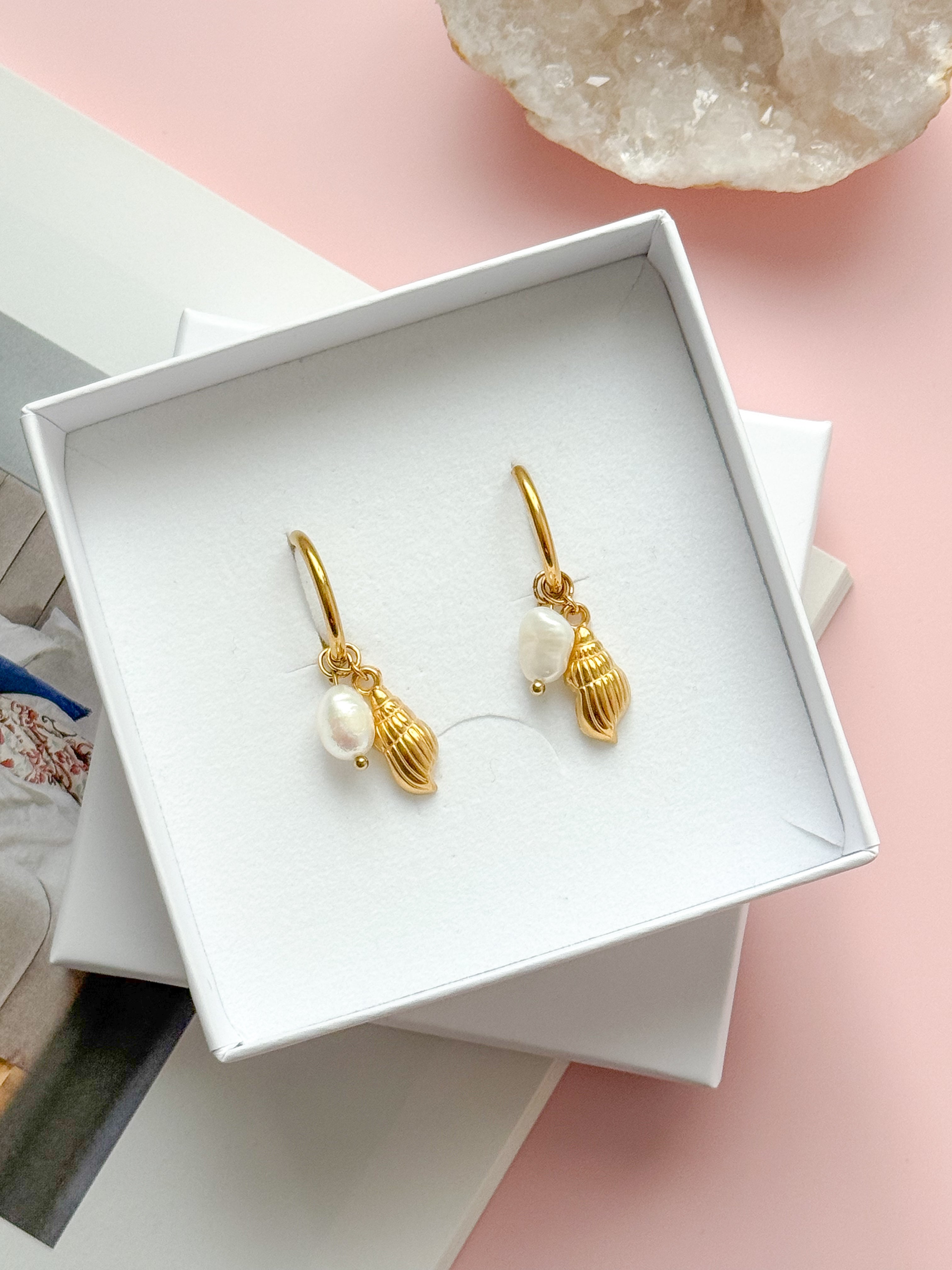 Boucles interchangeables NOÉMIE coquillages - Féminité, douceur, équilibre
