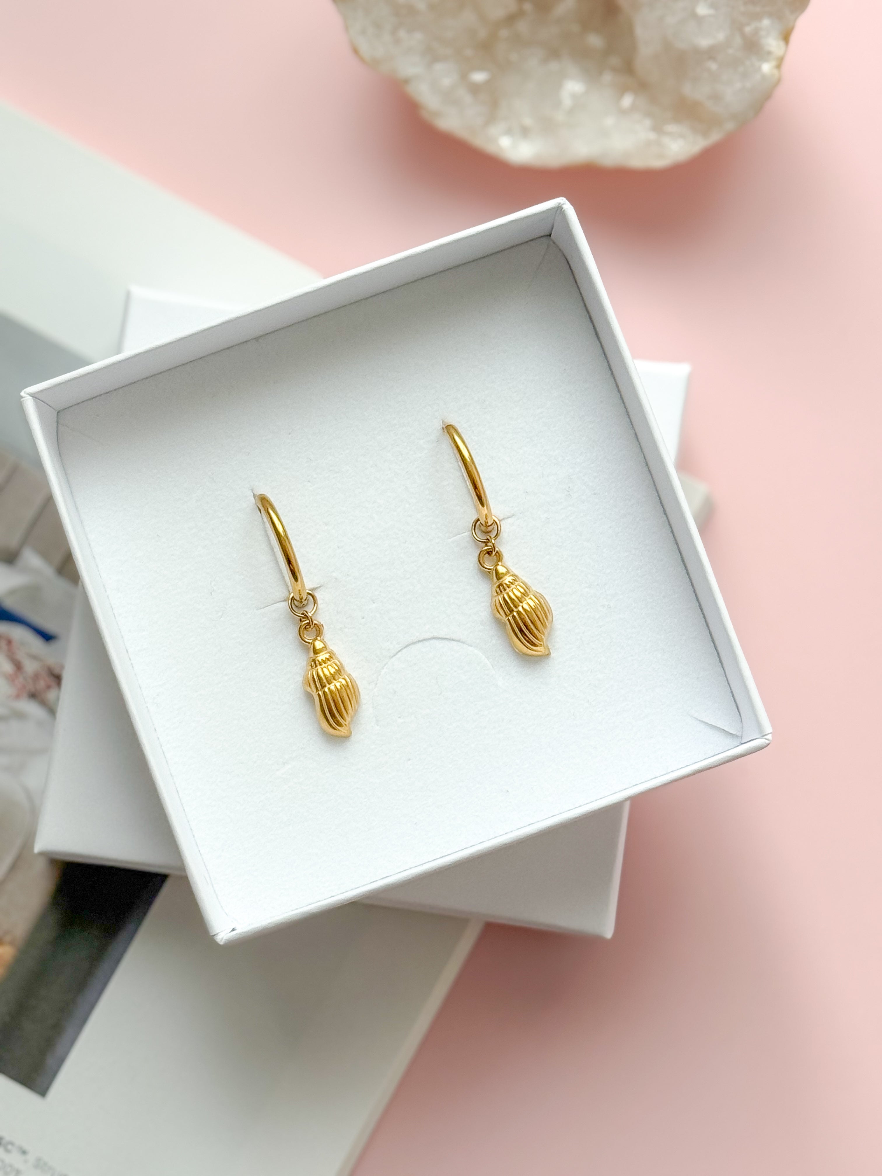 Boucles interchangeables NOÉMIE coquillages - Féminité, douceur, équilibre