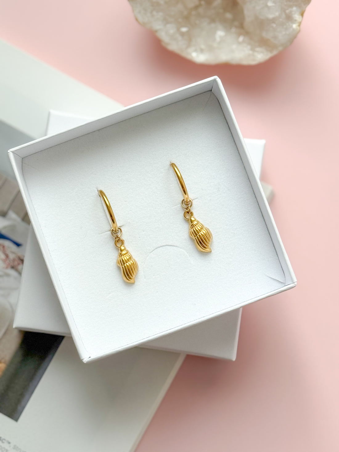 Boucles interchangeables NOÉMIE coquillages - Féminité, douceur, équilibre