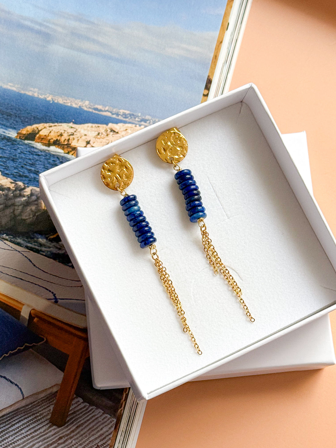 Boucles d'oreilles MICKAELA - Lapis Lazuli