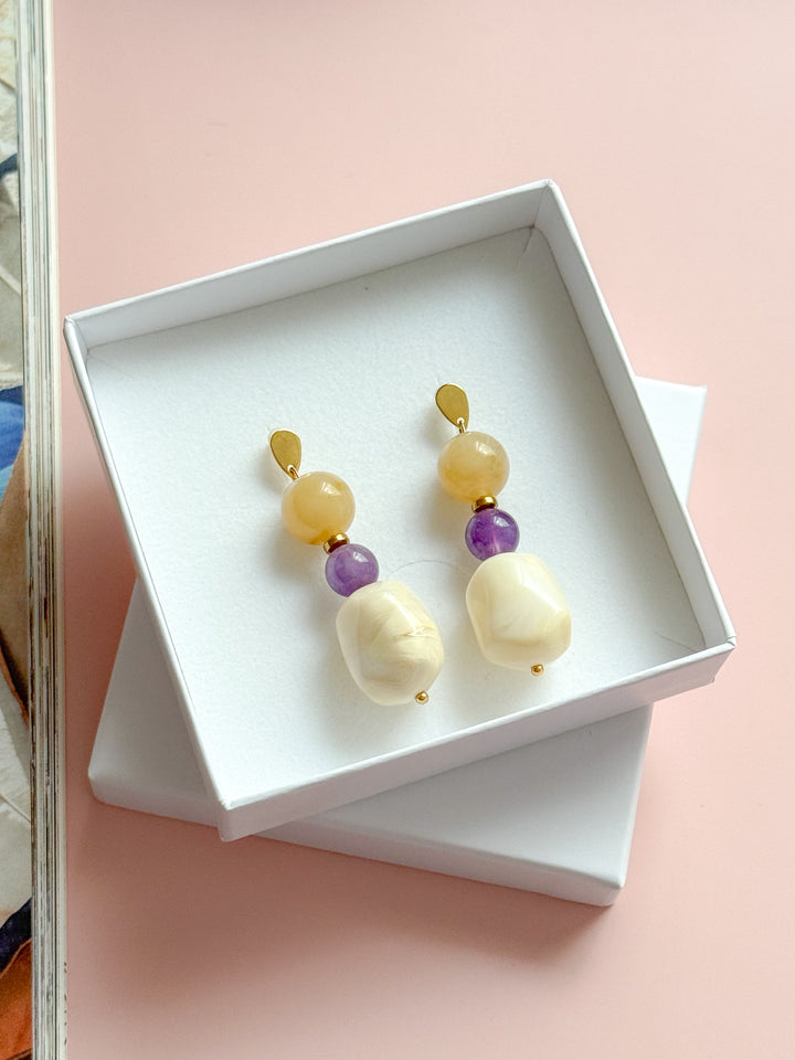 Boucles PASCALE - Améthyste