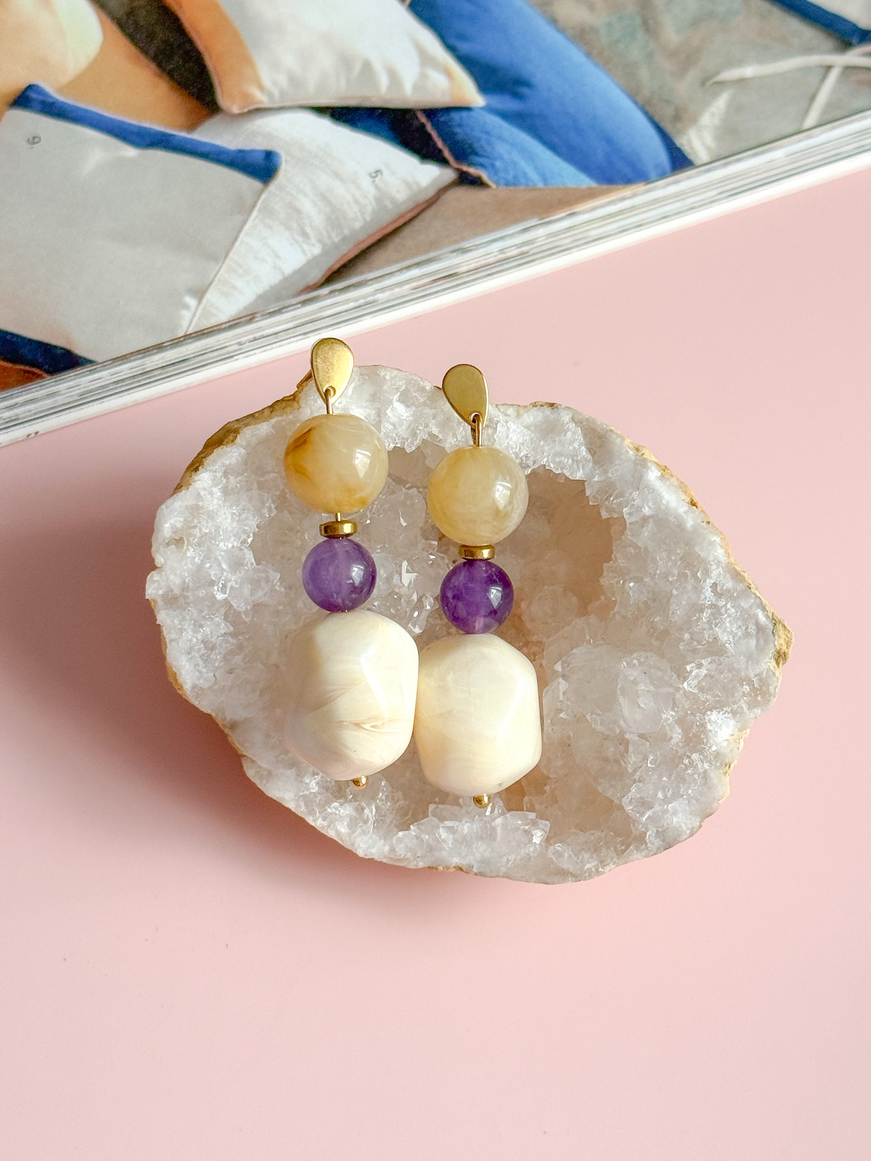 Boucles PASCALE - Améthyste