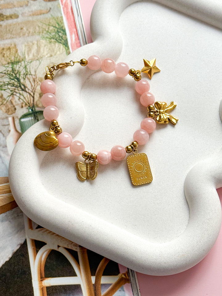 Bracelet ÉLISABETH - Calcite rose