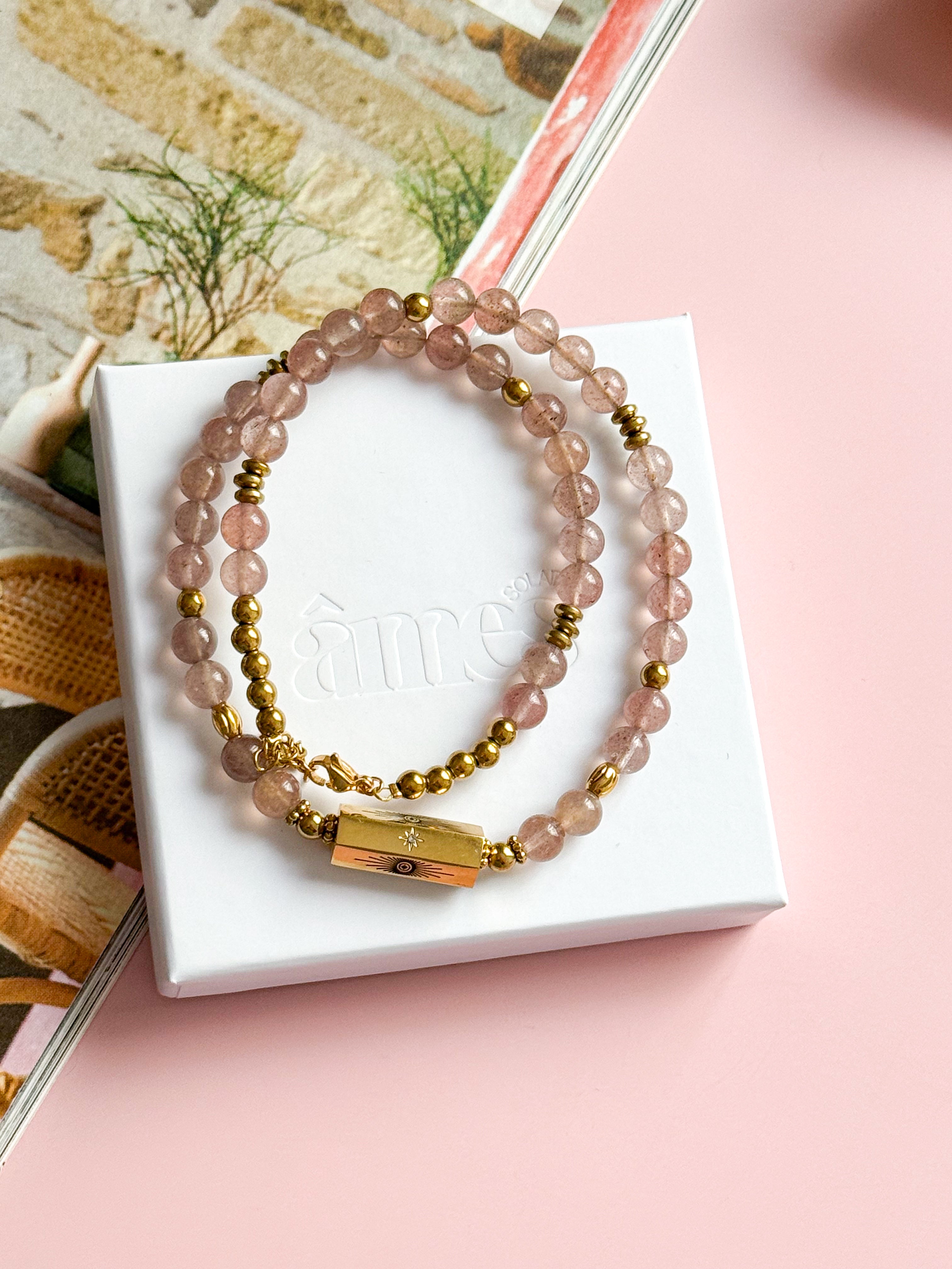 Collier MÉLINA - Quartz fraise