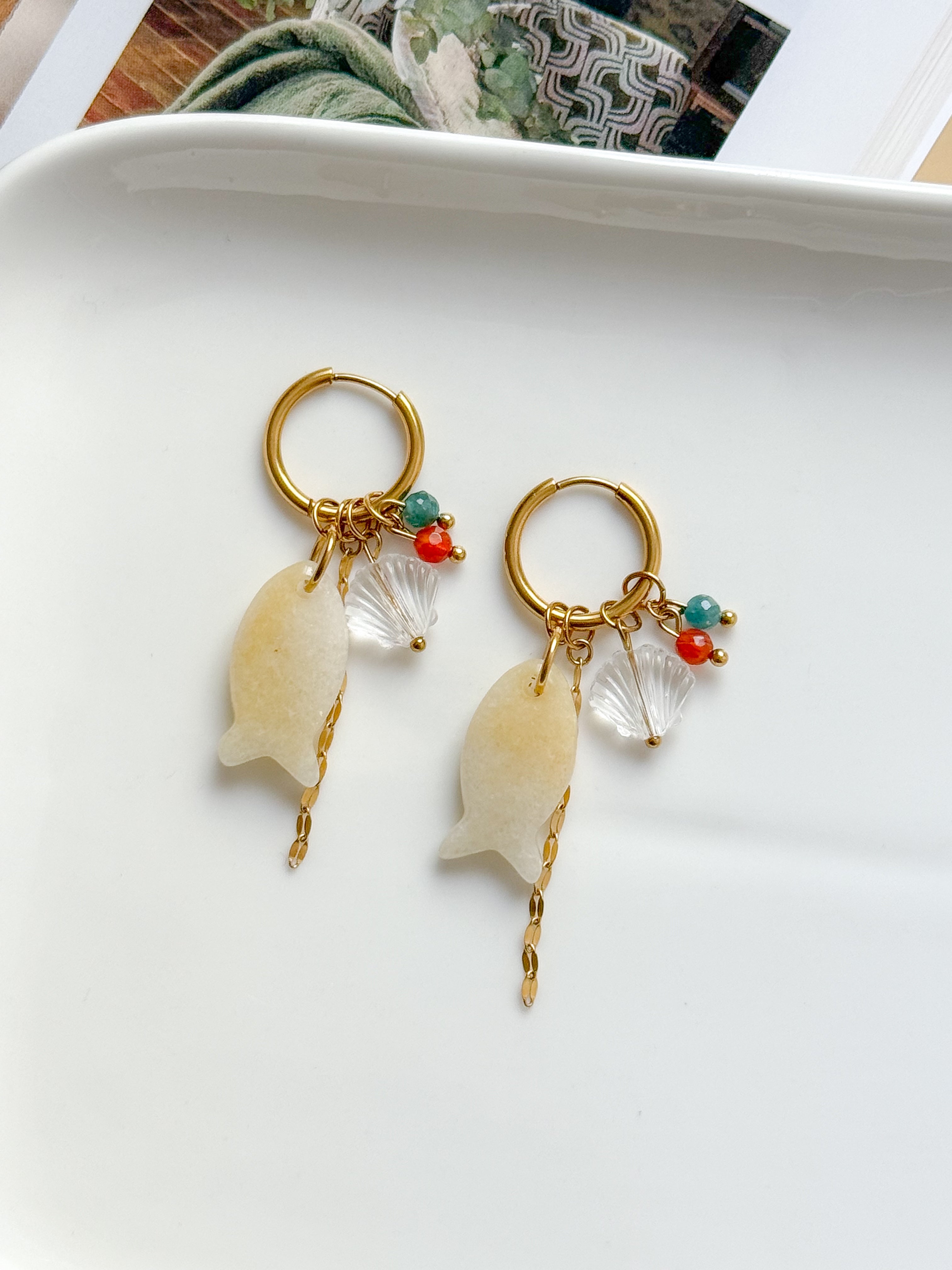 Boucles interchangeables BÉRÉNICE beige : Confiance, apaisement, énergie positive