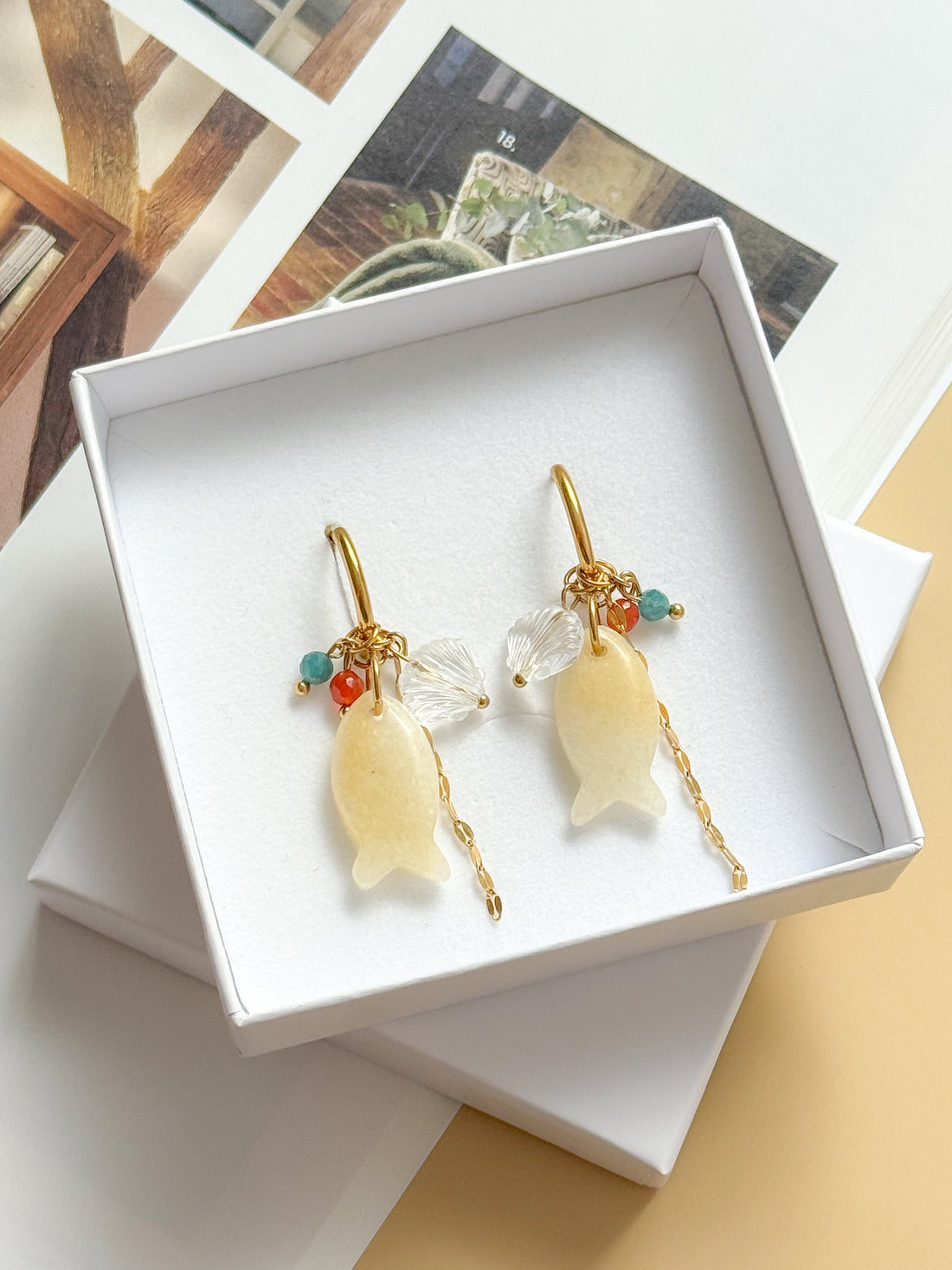 Boucles interchangeables BÉRÉNICE beige : Confiance, apaisement, énergie positive