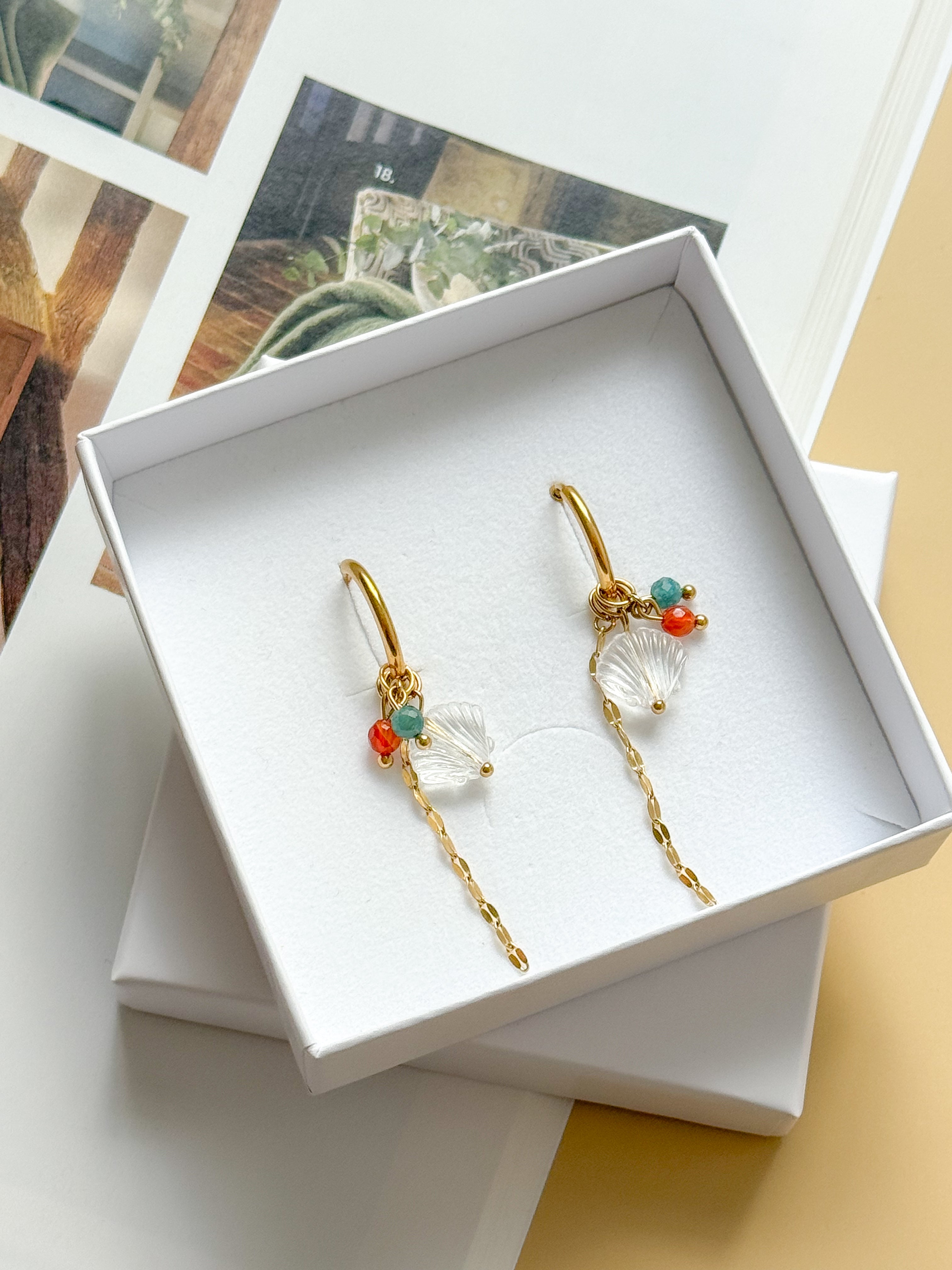 Boucles interchangeables BÉRÉNICE beige : Confiance, apaisement, énergie positive