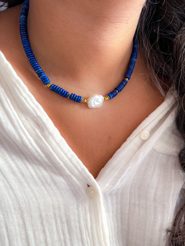 LEELOO Necklace - Red Granite &amp; Indian Agate