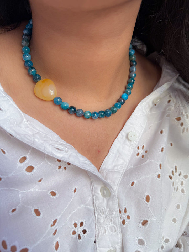 Collier MAGALI Apatite : Clarté mentale, expression personnelle, motivation