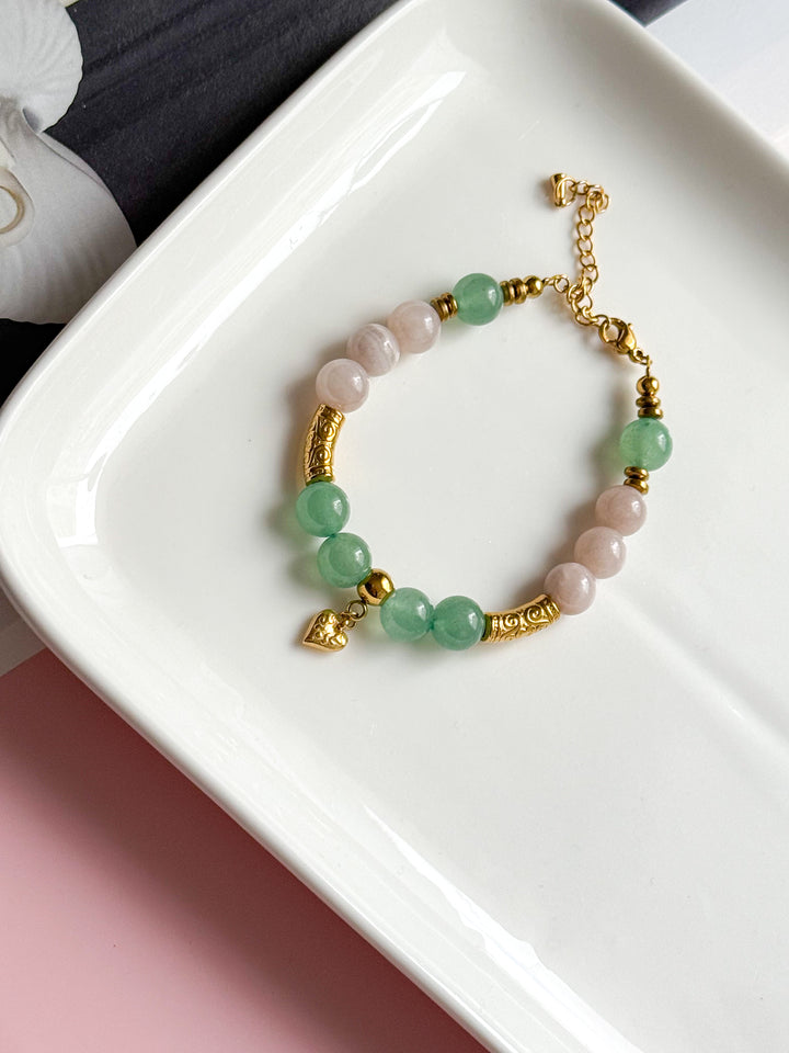 Bracelet NOÉLIE - Aventurine et Calcite
