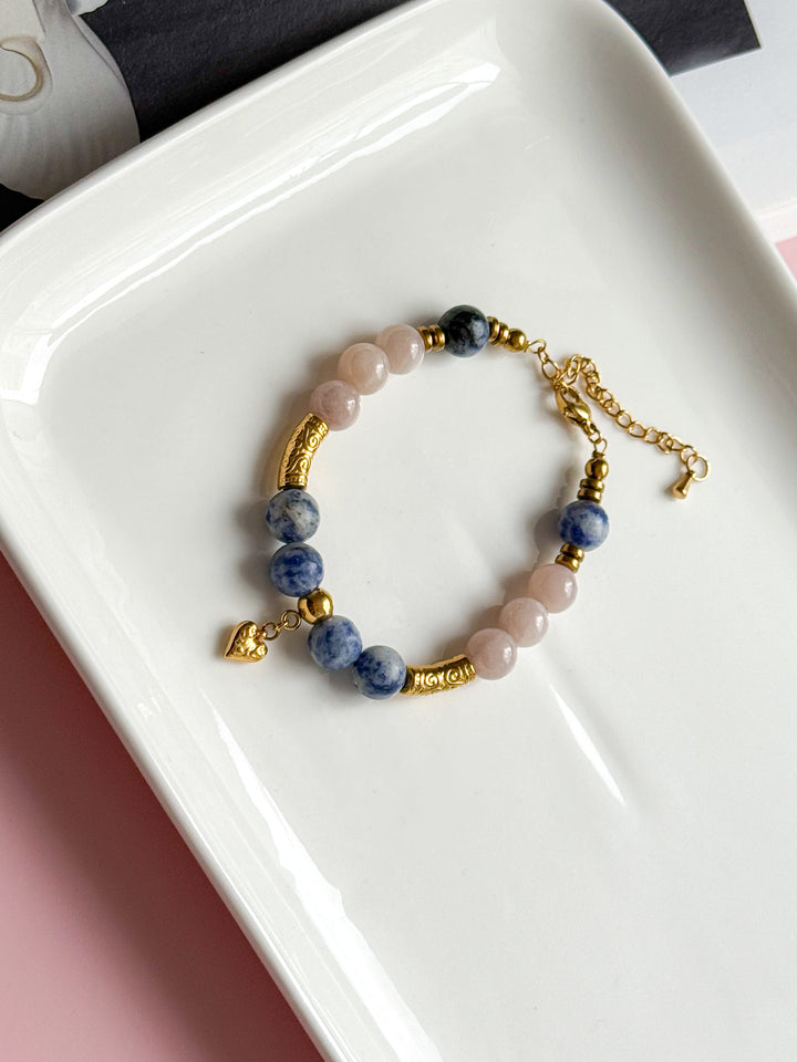 Bracelet CARMEN - Sodalite et Calcite