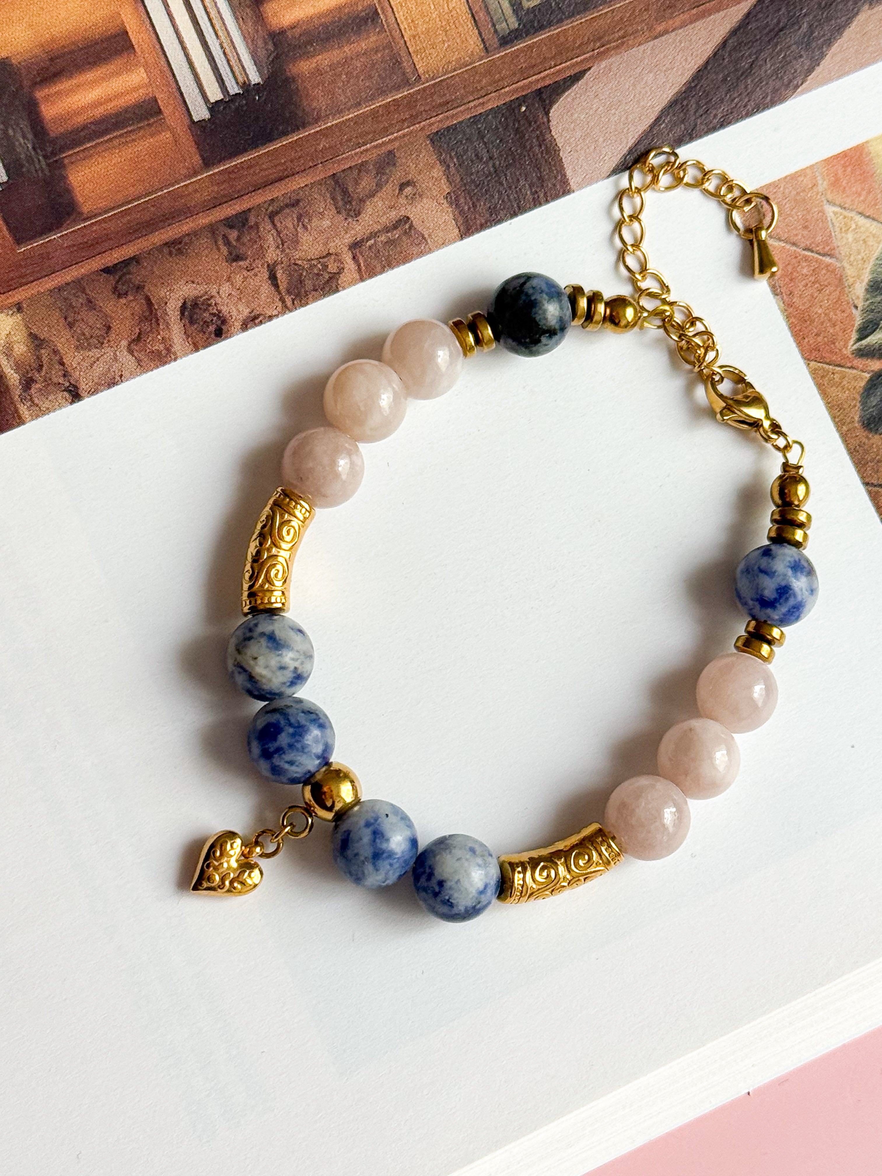 Bracelet CARMEN - Sodalite et Calcite