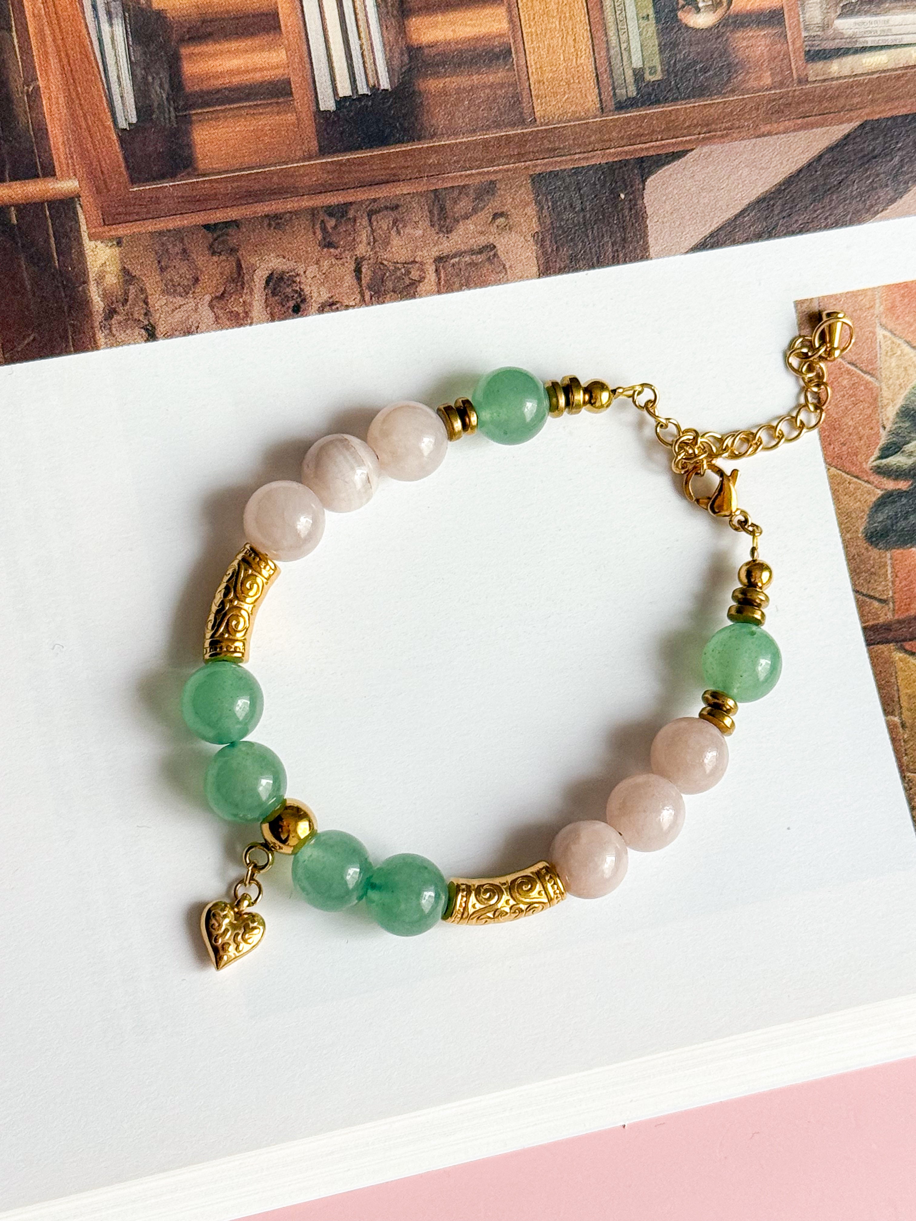 Bracelet NOÉLIE - Aventurine et Calcite