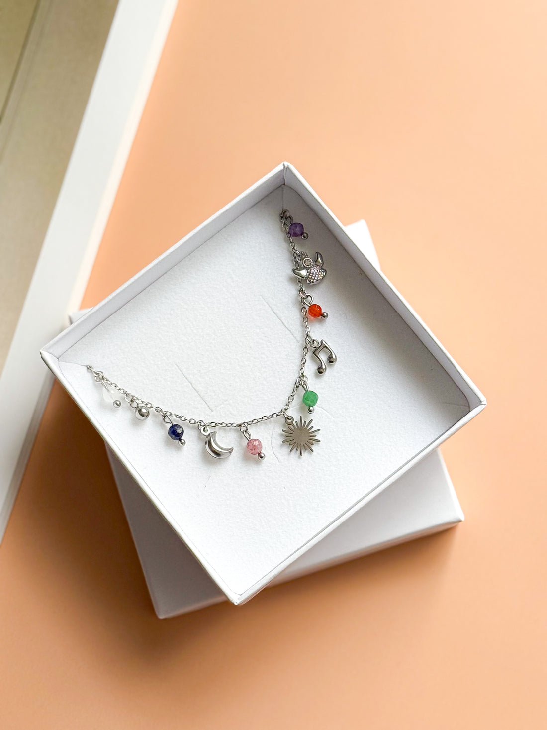 Collier LISA - Améthyste, Agate, Quartz fraise, Lapis Lazuli, Aventurine et Pierre de Lune