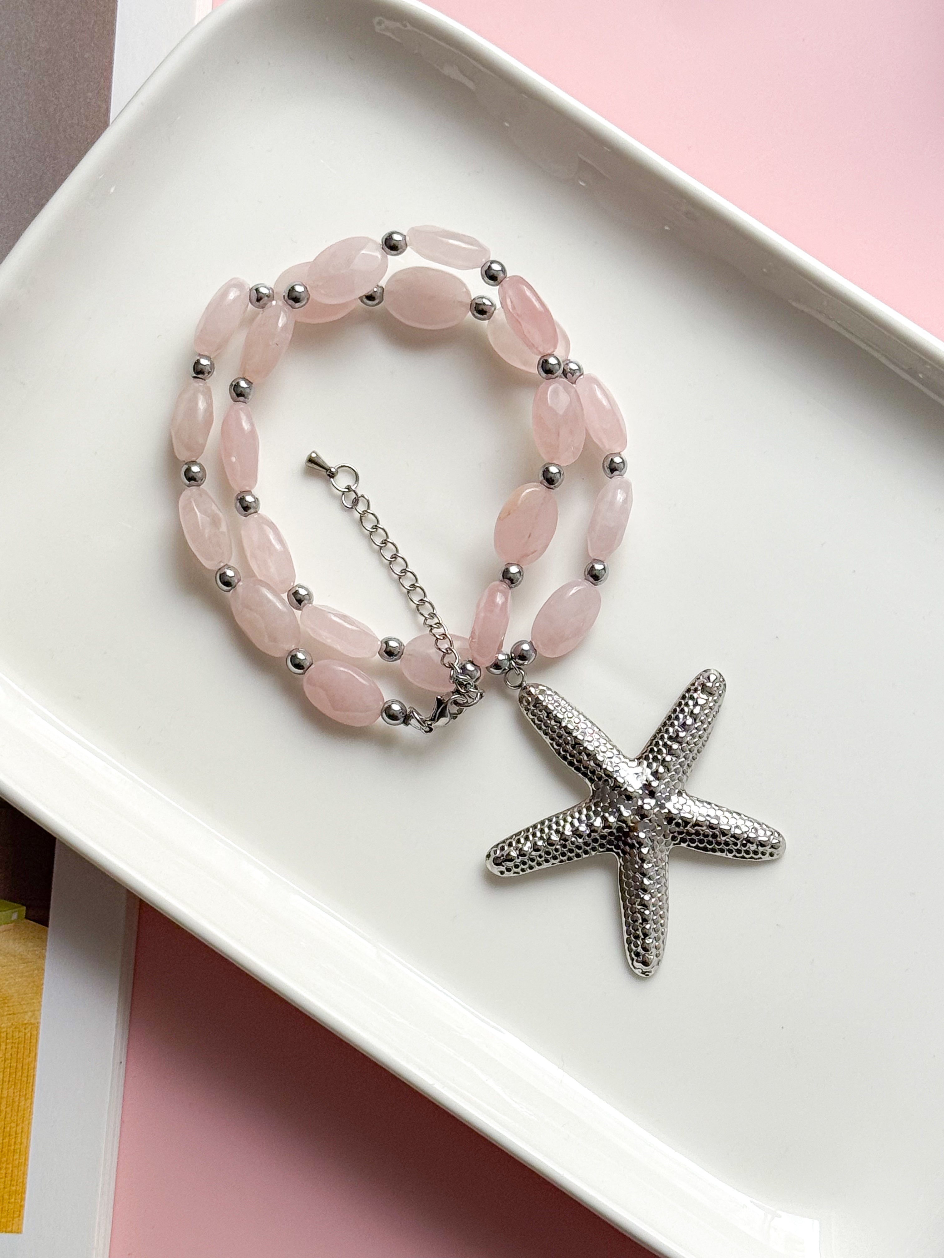 Collier JEANINE - Quartz rose