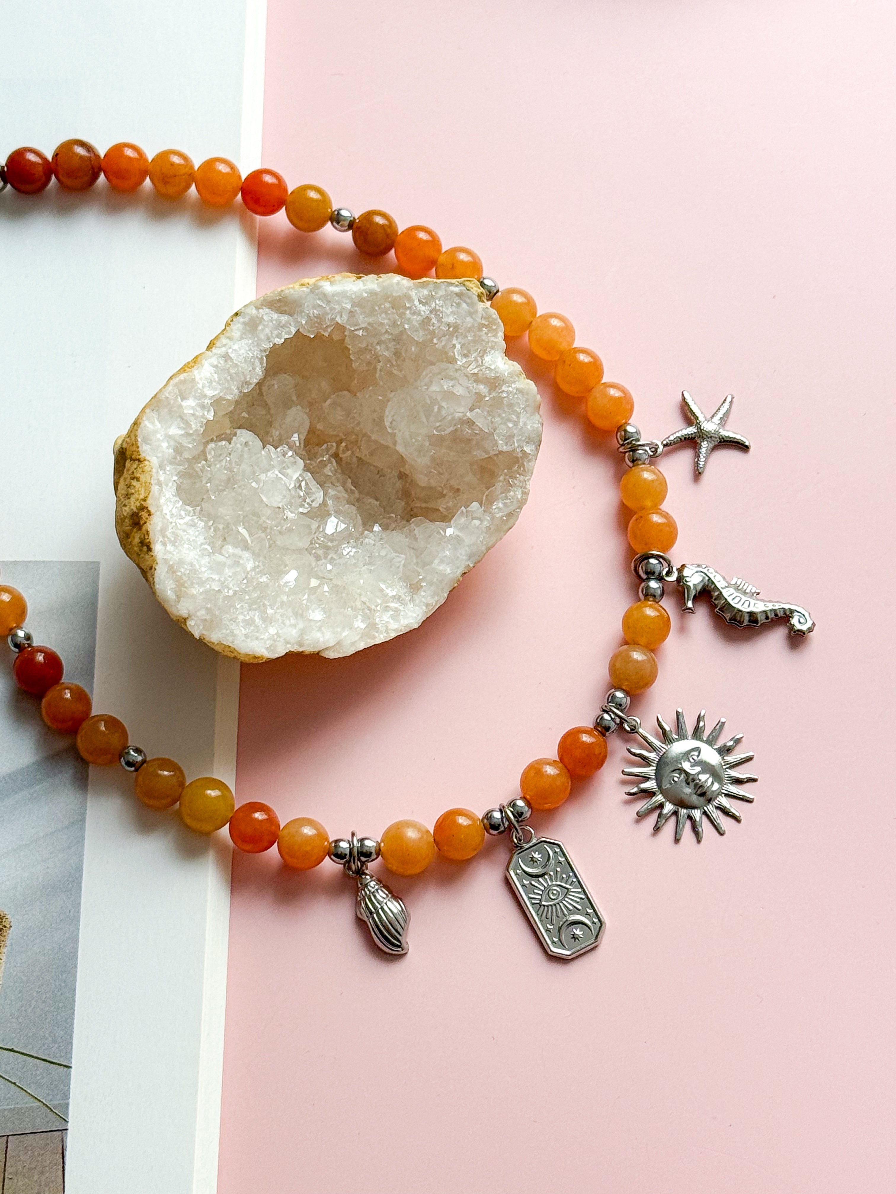 Collier JOY - Quartz orange