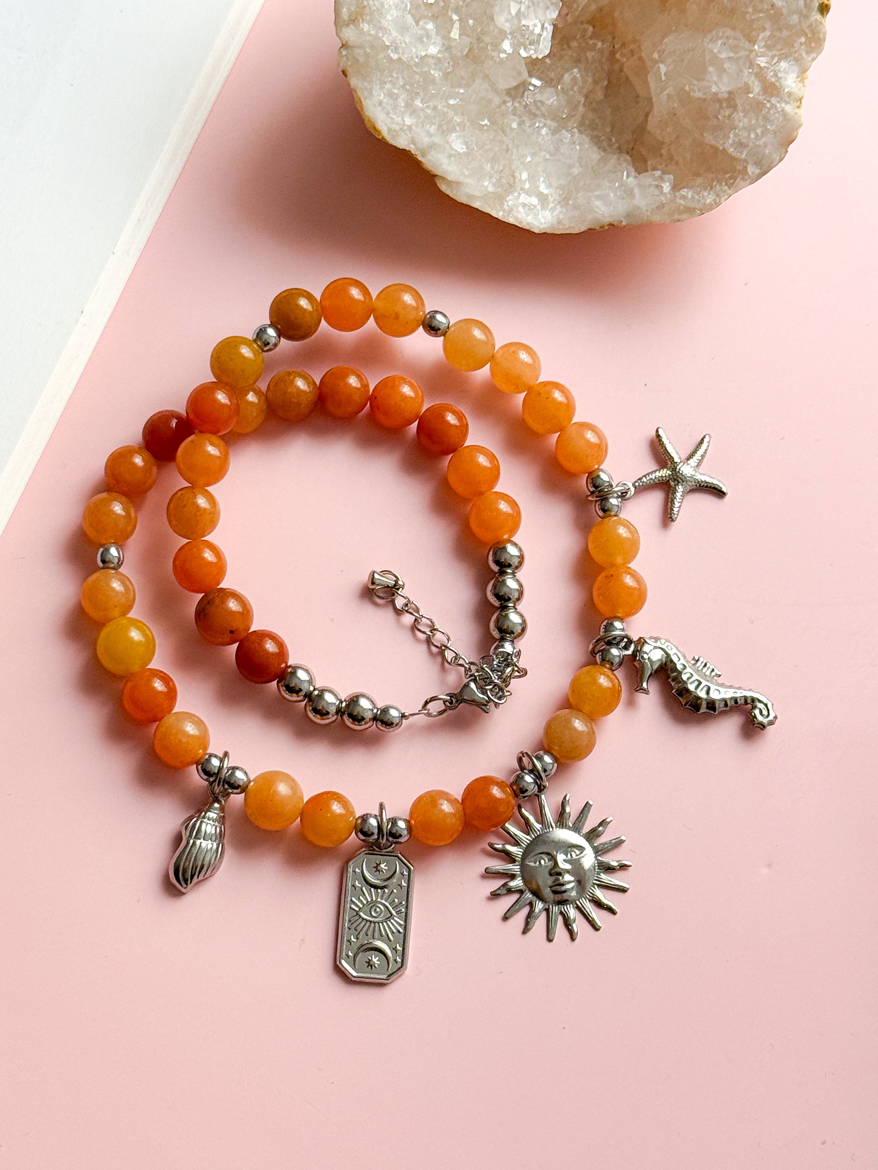 Collier JOY - Quartz orange