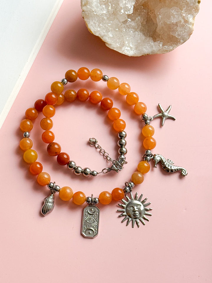 Collier JOY - Quartz orange