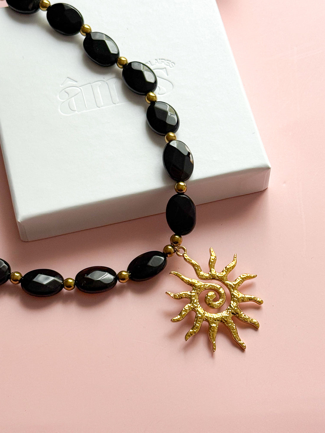 Collier JUSTINE - Onyx noir