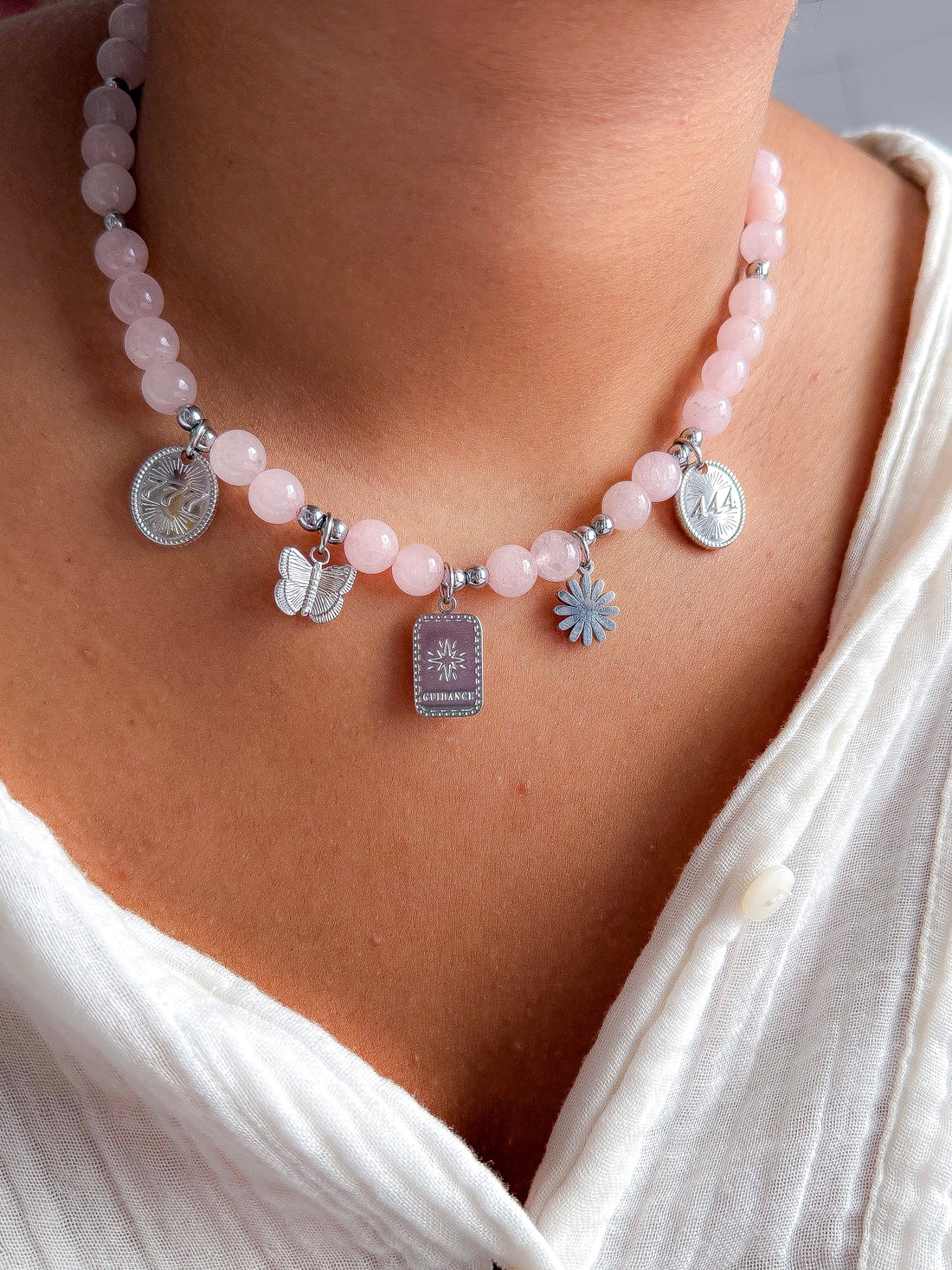 Collier GIANNA - Quartz rose