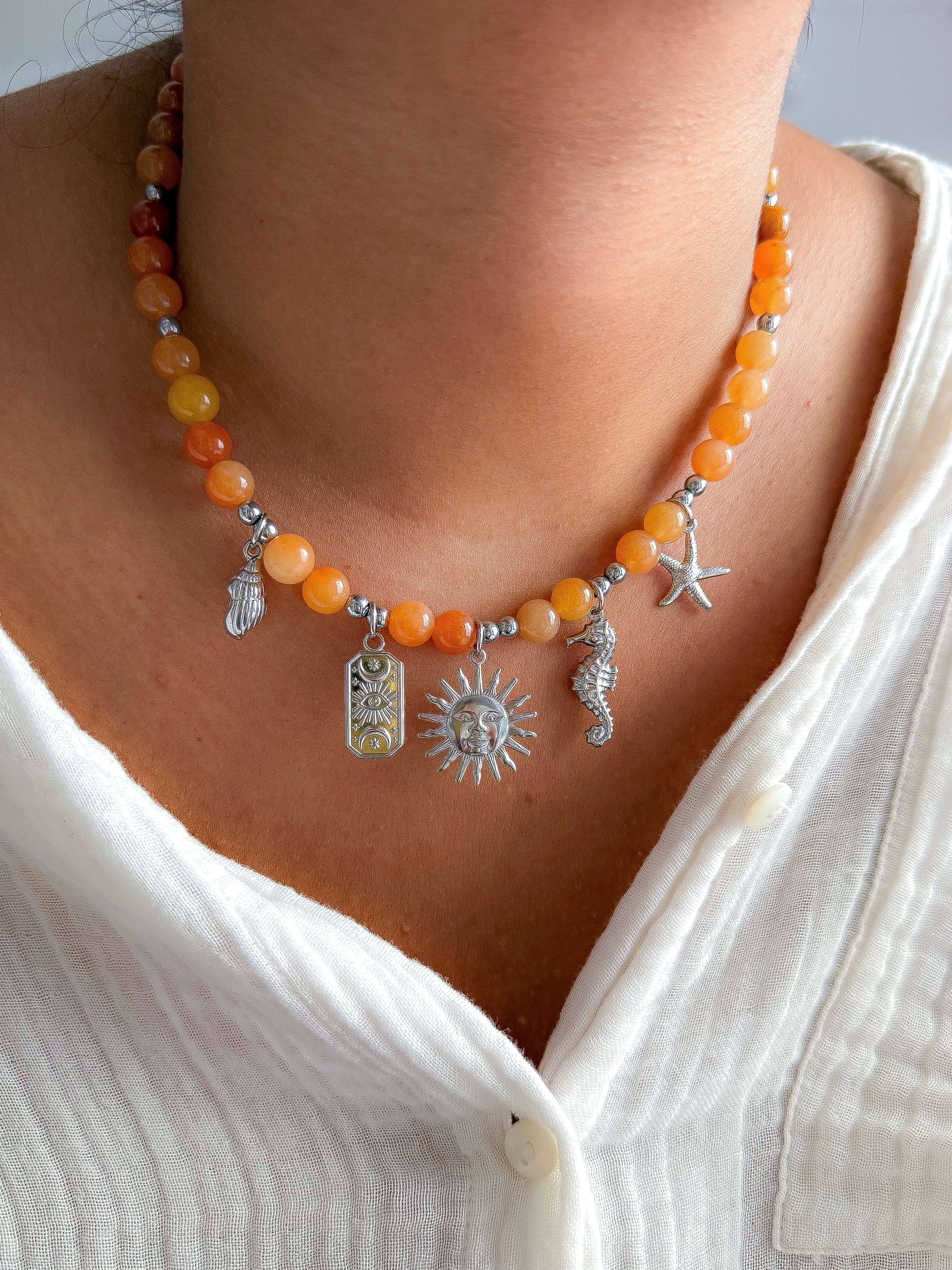 Collier JOY - Quartz orange