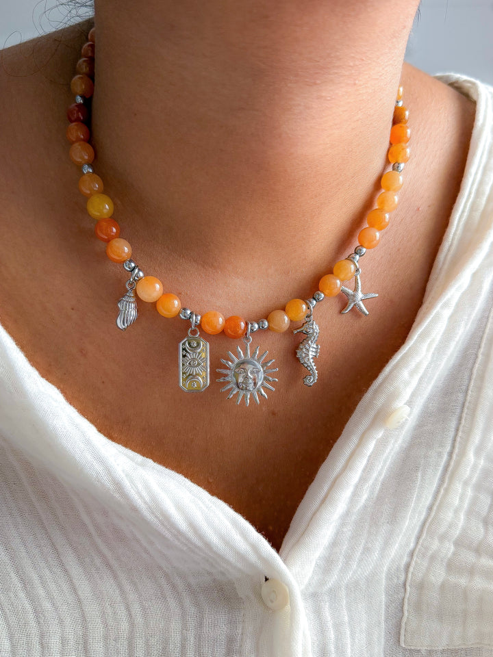 Collier JOY - Quartz orange