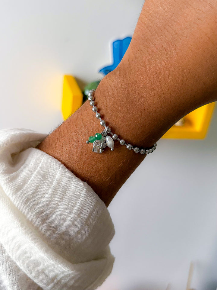 Bracelet FRANÇOISE - Aventurine et Perle d'eau douce