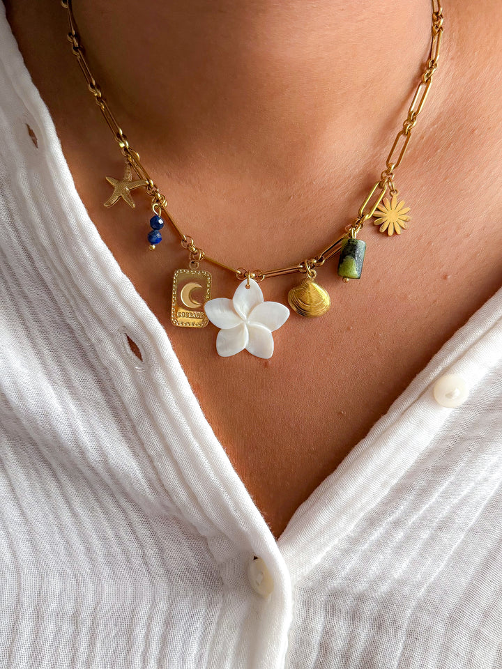 Collier SANDRINE - Lapis lazuli et Jade vert