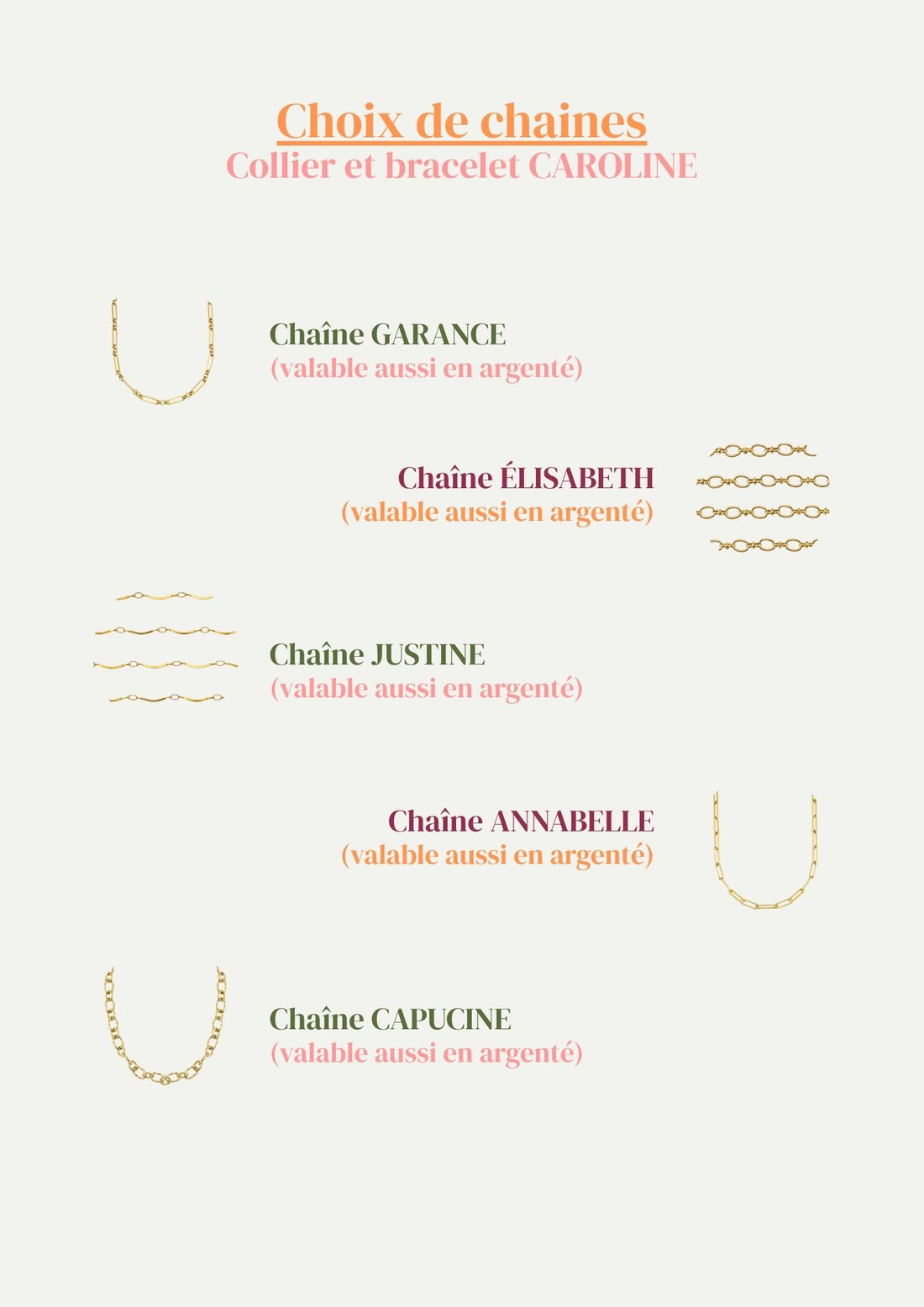 Collier CAROLINE personnalisable